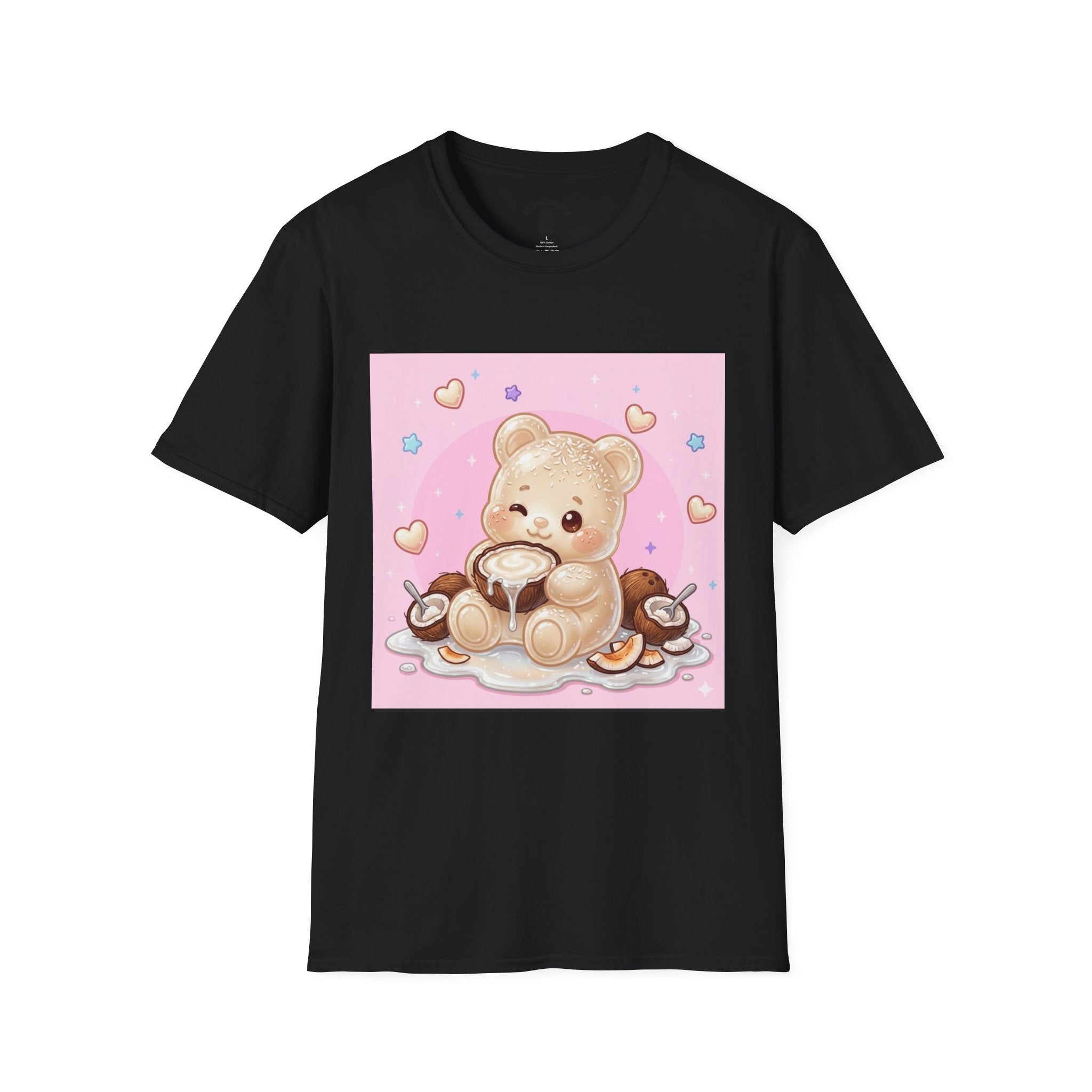 Coconut Milk Gooey Gummy Bear T-Shirt — Kawaii Dessert Graphic Tee