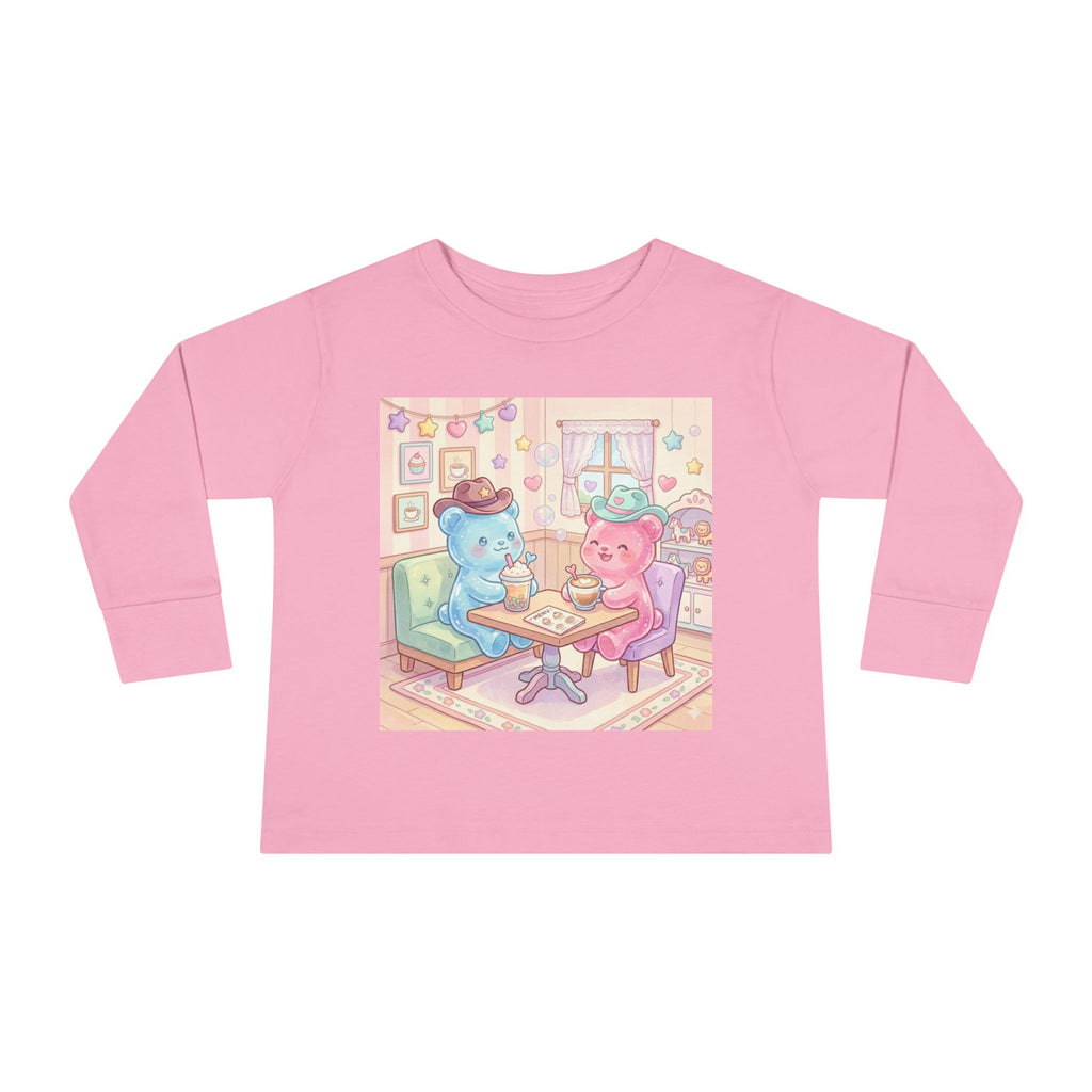 Cowboy Coffee Break, Oozy Bear Duo Friends- Graphic Long Sleeve Shirt