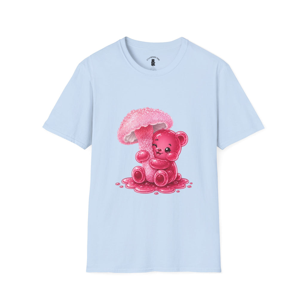 Rare Pink Mushroom Umbrella, Oozy Bear Gummy Friend- Graphic Shirt