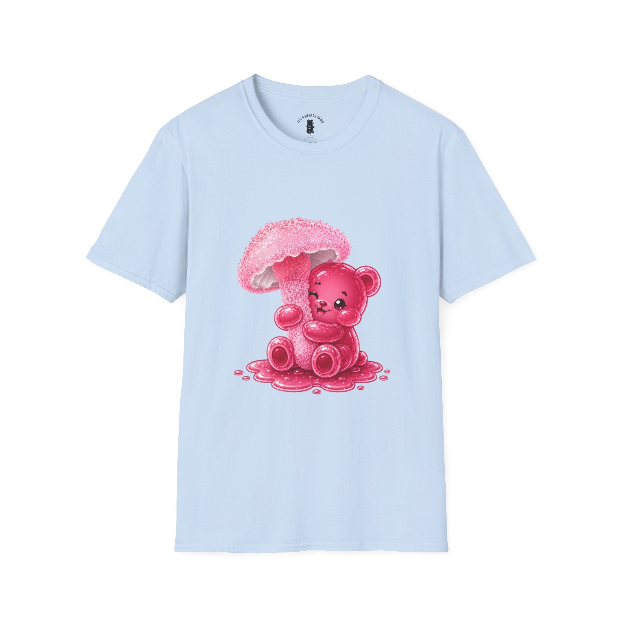Rare Pink Mushroom Umbrella, Oozy Bear Gummy Friend- Graphic Shirt