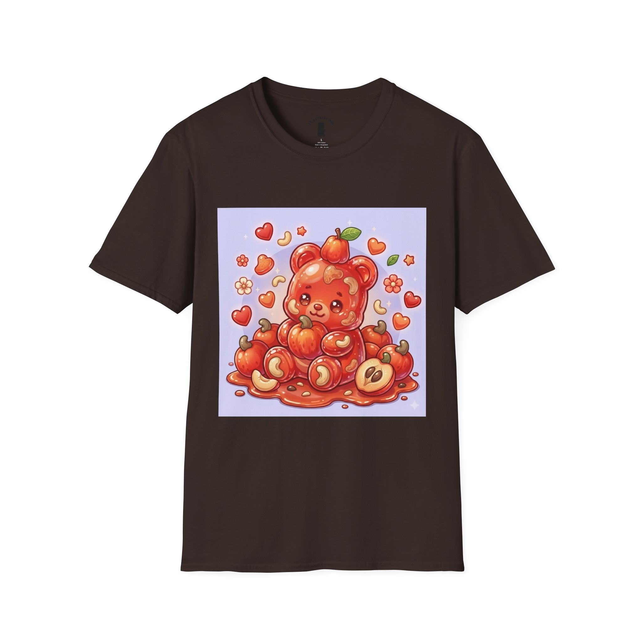 Scrumptious Cashew Apple, Oozy Gummy Bear Friend — Kawaii Graphic Shirt