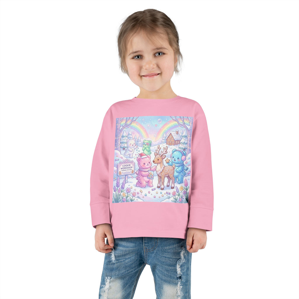 Feeding the Reindeer, Oozy Bear Friends Special Holiday- Graphic Long Sleeve Shirt