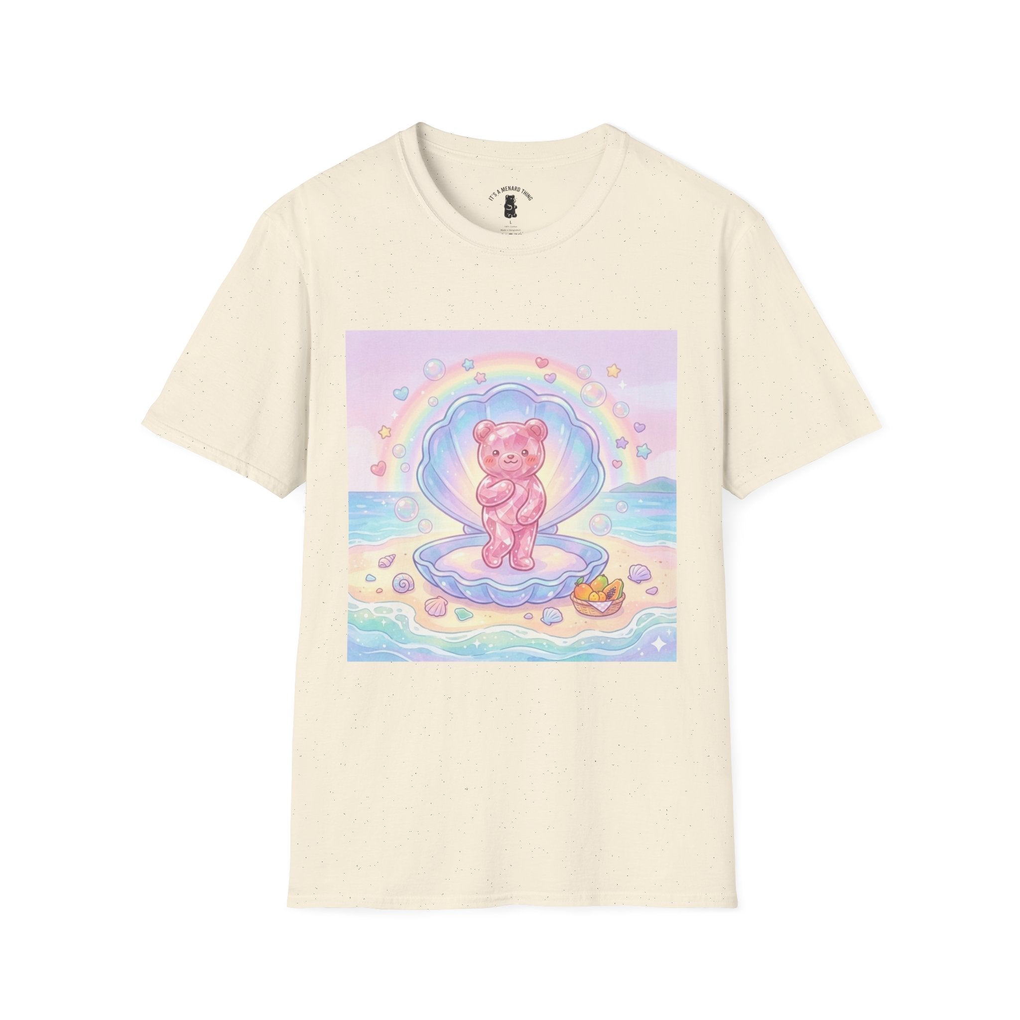 Pastel Venus Clam, Pink Gooey Gummy Bear- Kawaii Graphic T-Shirt