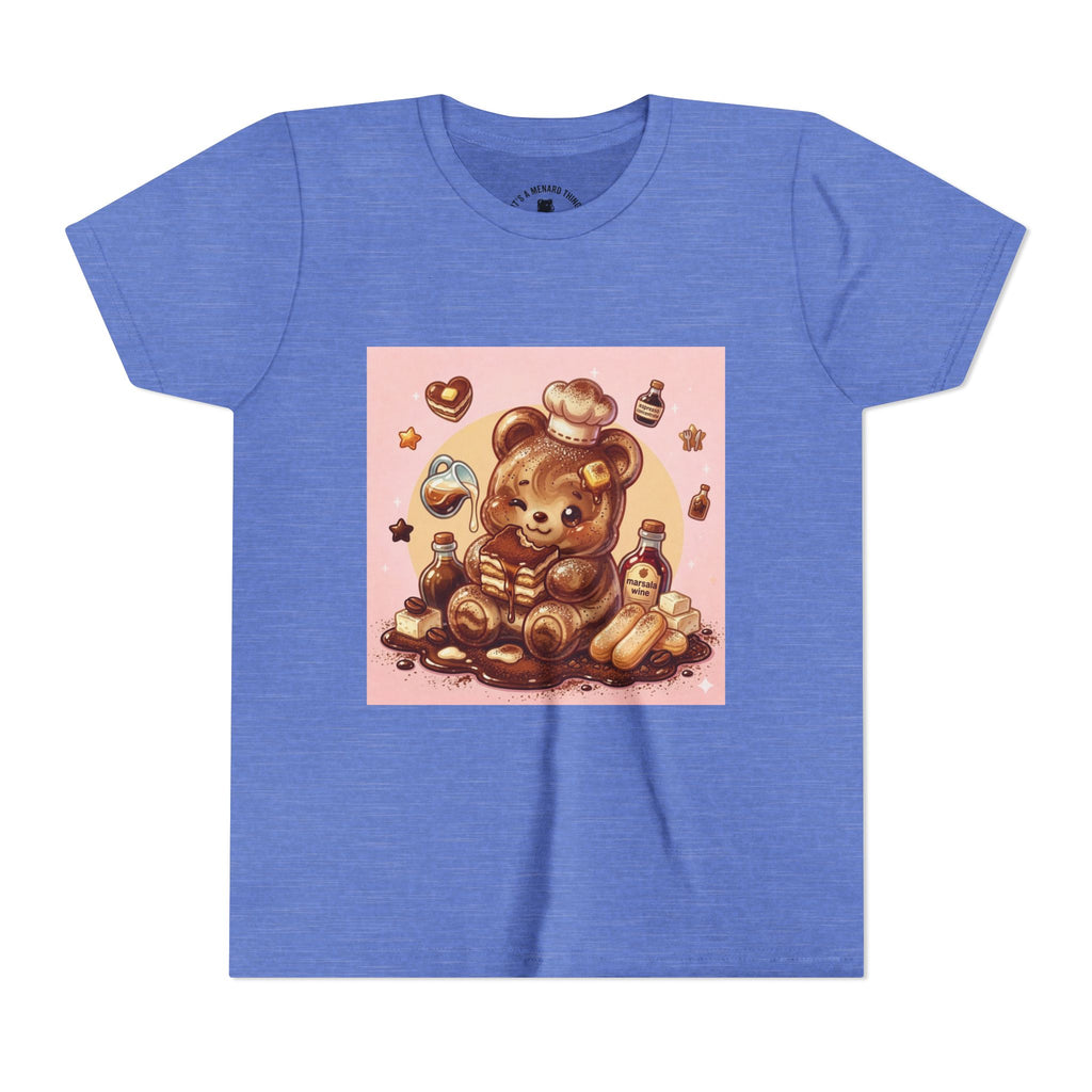 Tiramisu Gooey Gummy Chef Bear Graphic Youth T-Shirt