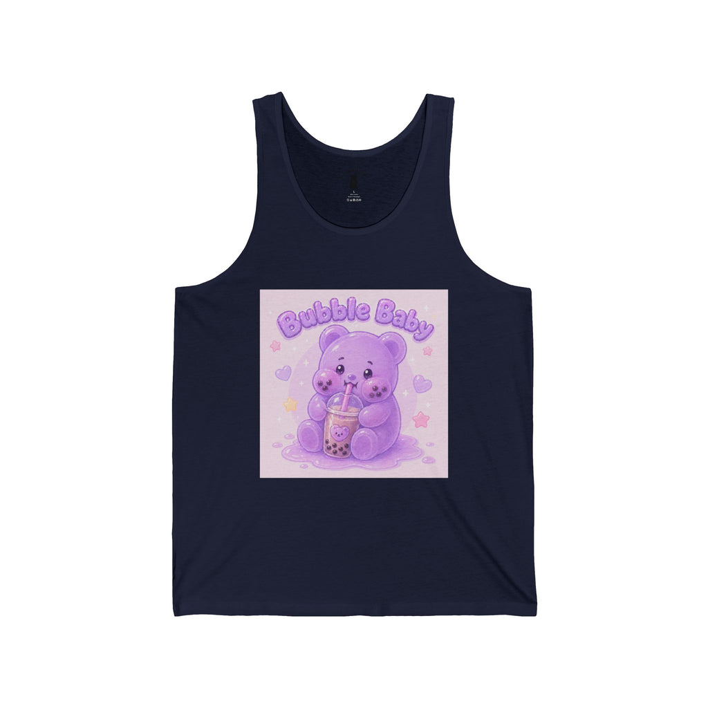 "Bubble Baby" Bubble Boba Tea, Gooey Gummy Bear — Cute Graphic Tank Top