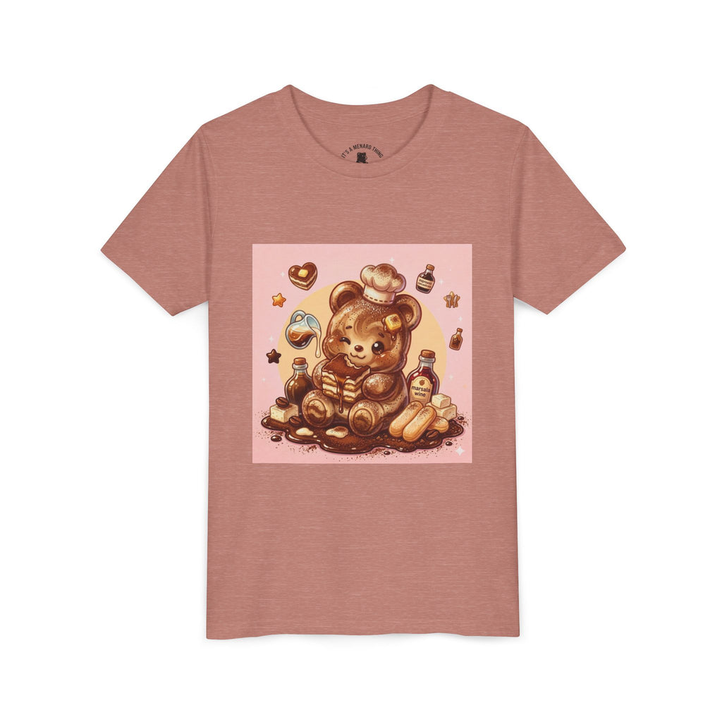 Tiramisu Gooey Gummy Chef Bear Graphic Youth T-Shirt