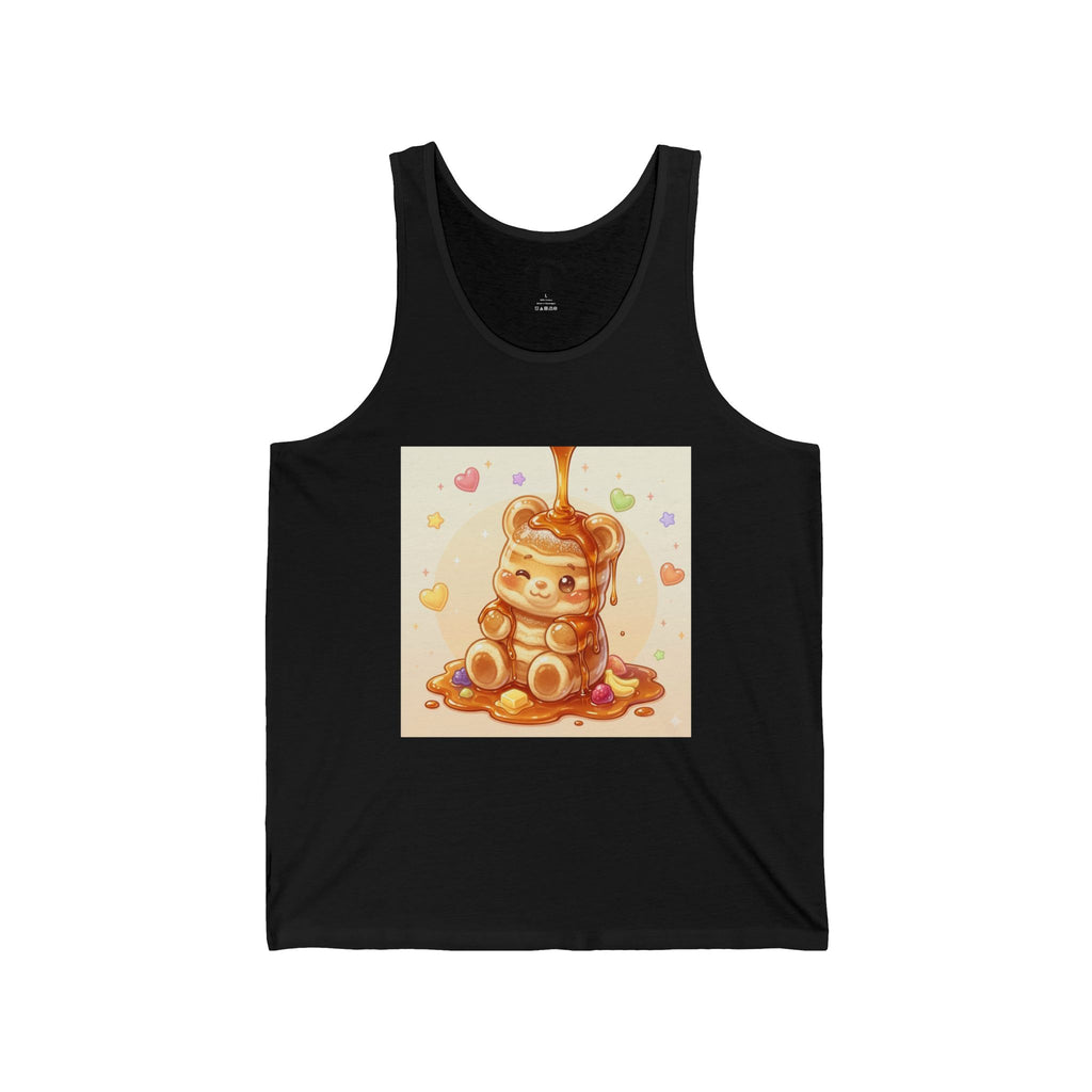 Fluffy Thick Pancake Baby, Golden Gooey Gummy Bear- Cute Illustration Tank Top