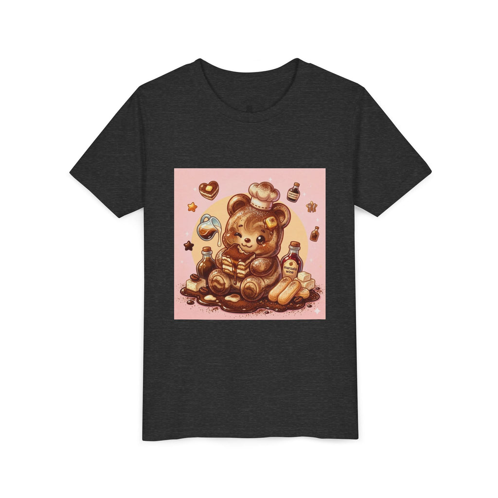 Tiramisu Gooey Gummy Chef Bear Graphic Youth T-Shirt