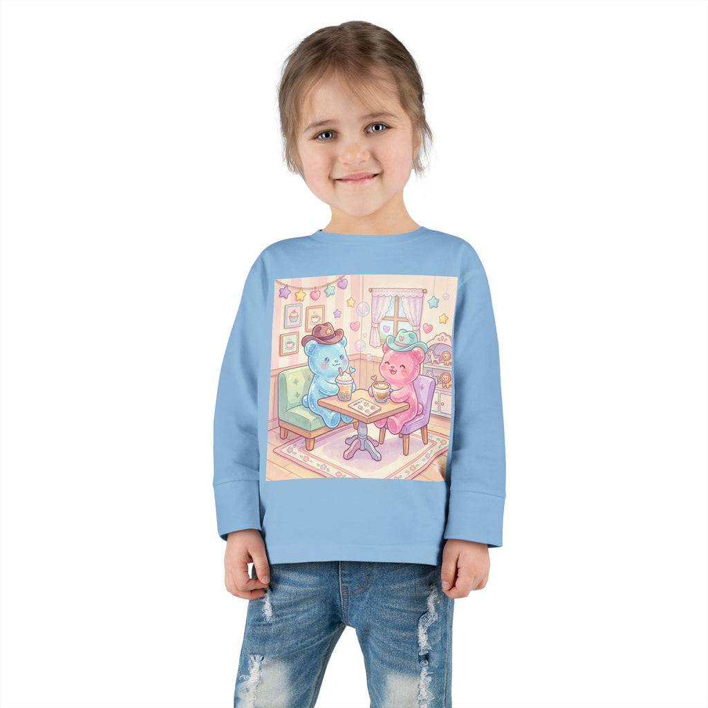 Cowboy Coffee Break, Oozy Bear Duo Friends- Graphic Long Sleeve Shirt