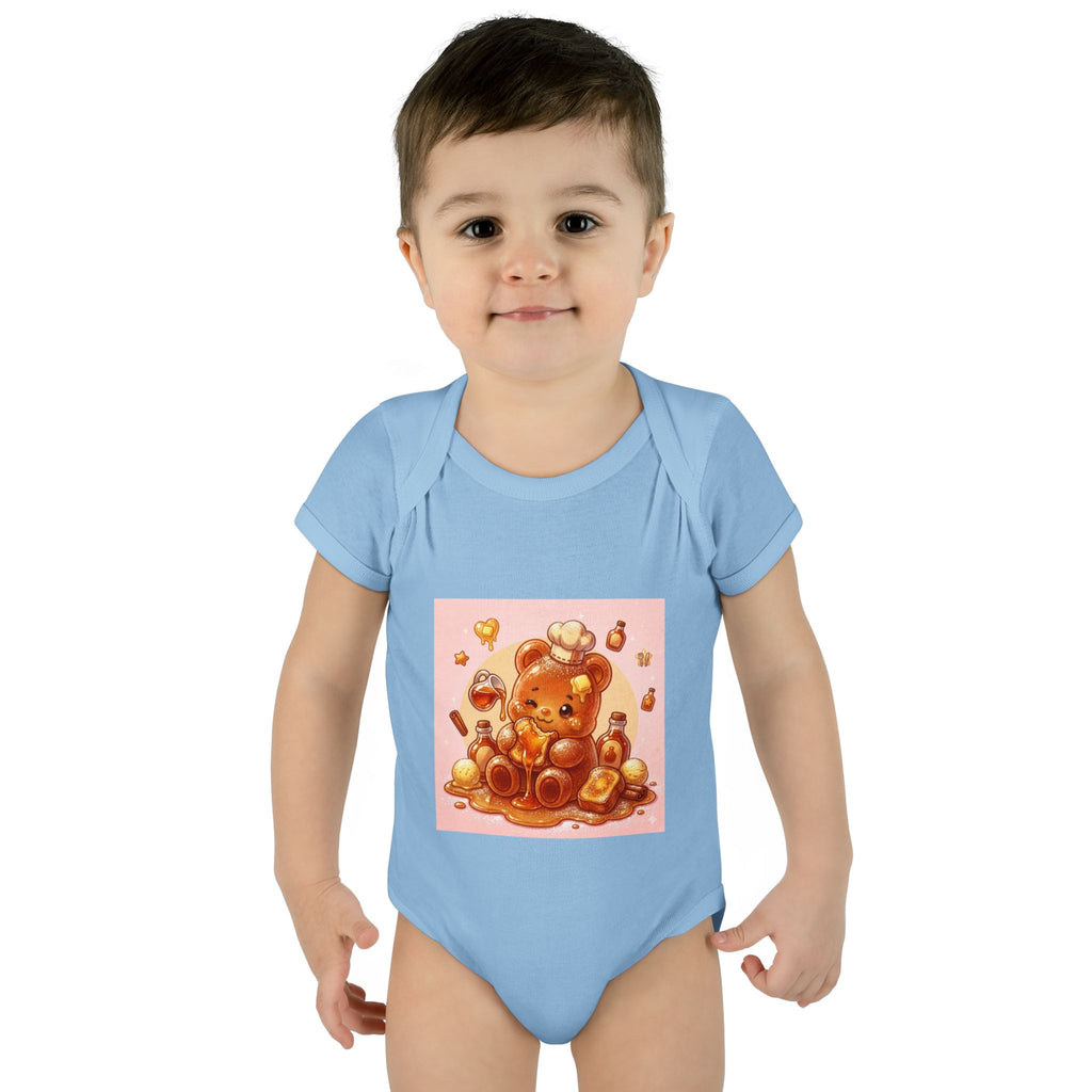 French Toast Gooey with Syrup Gummy Bear & Hearts Design