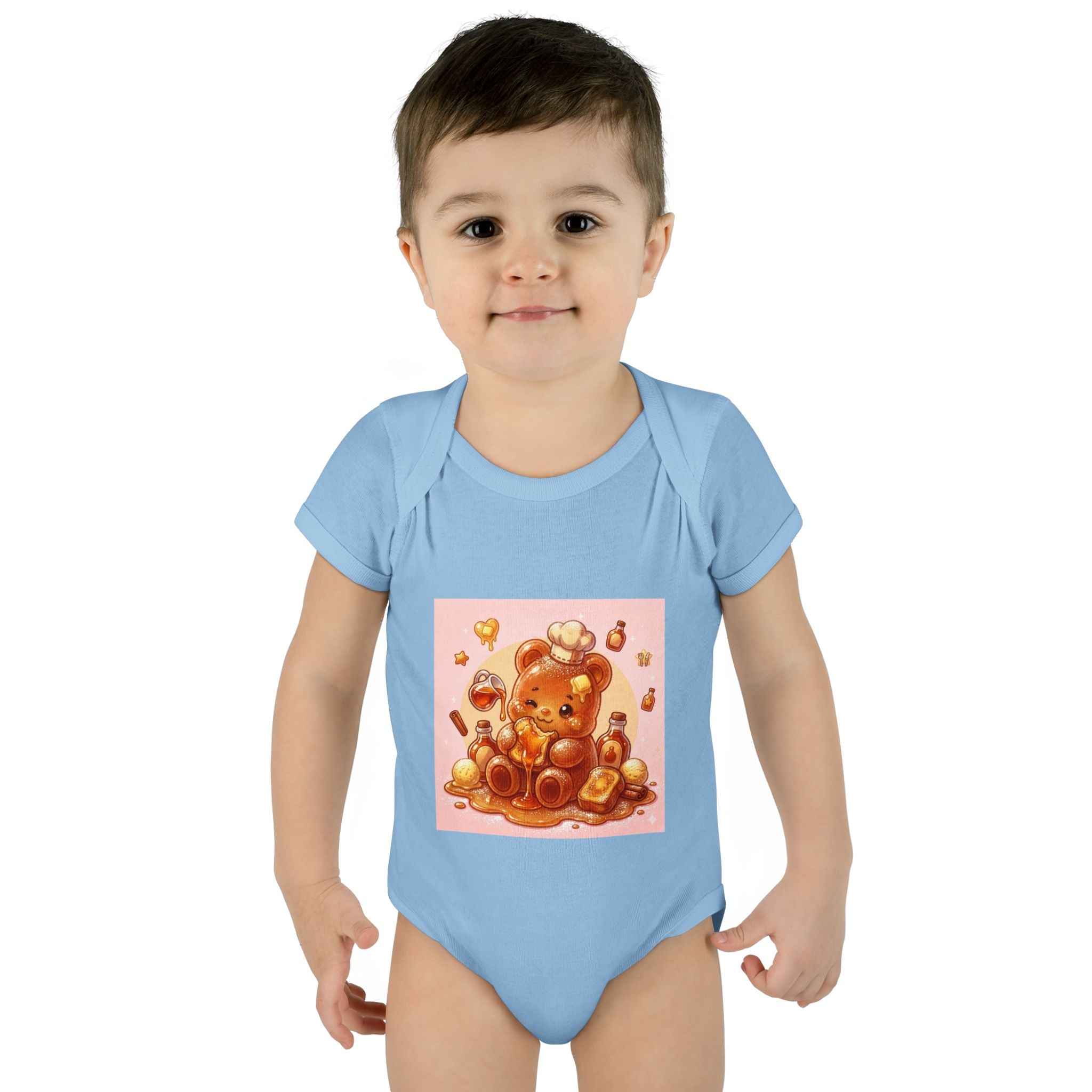 French Toast Gooey with Syrup Gummy Bear & Hearts Design