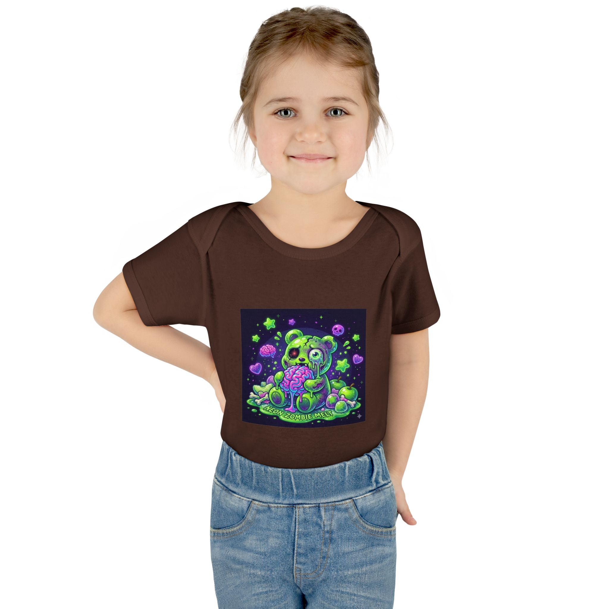 Baby Bodysuit — Neon Zombie Halloween Gooey Gummy Bear