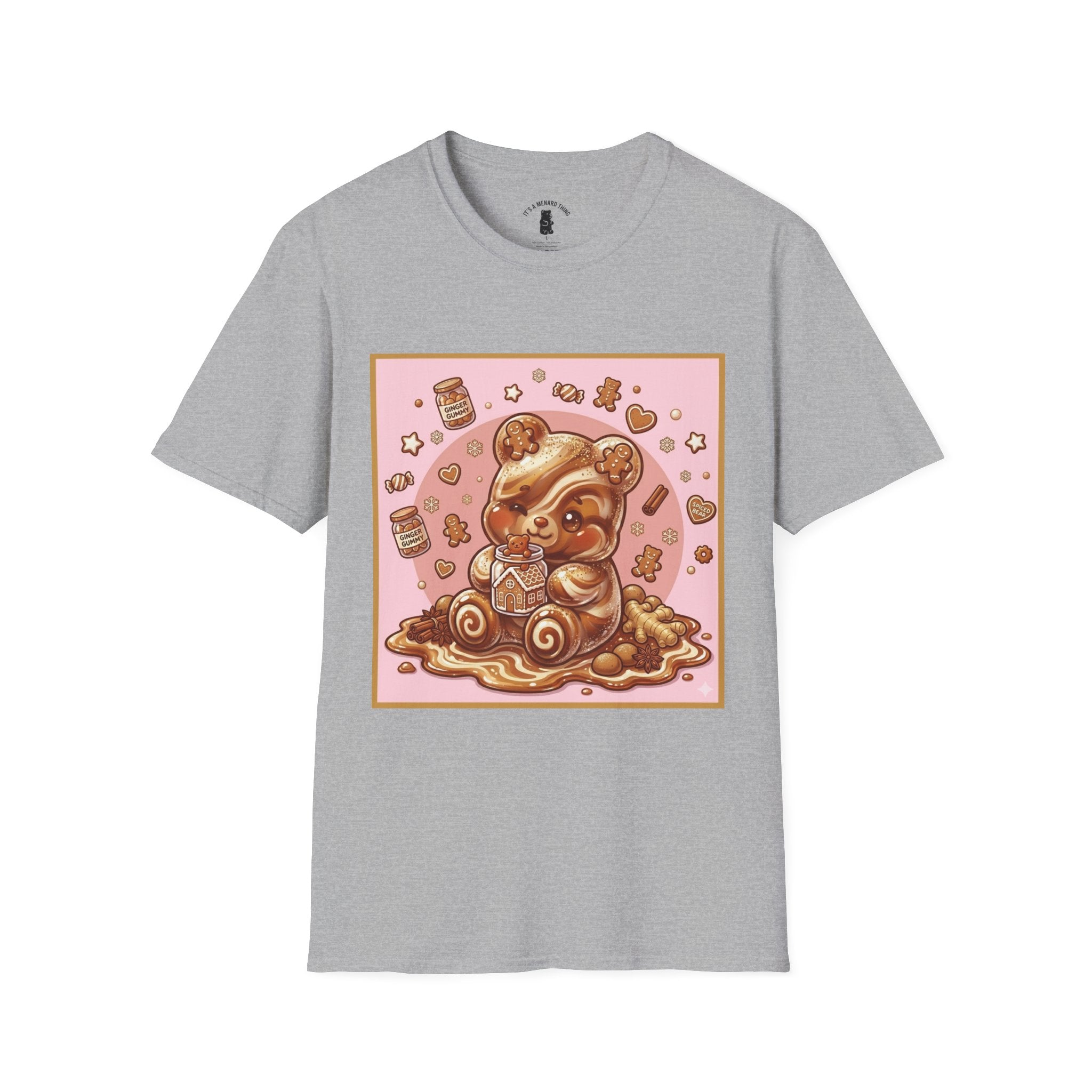 Kawaii Gingerbread Gooey Gummy Bear- Graphic T-Shirt