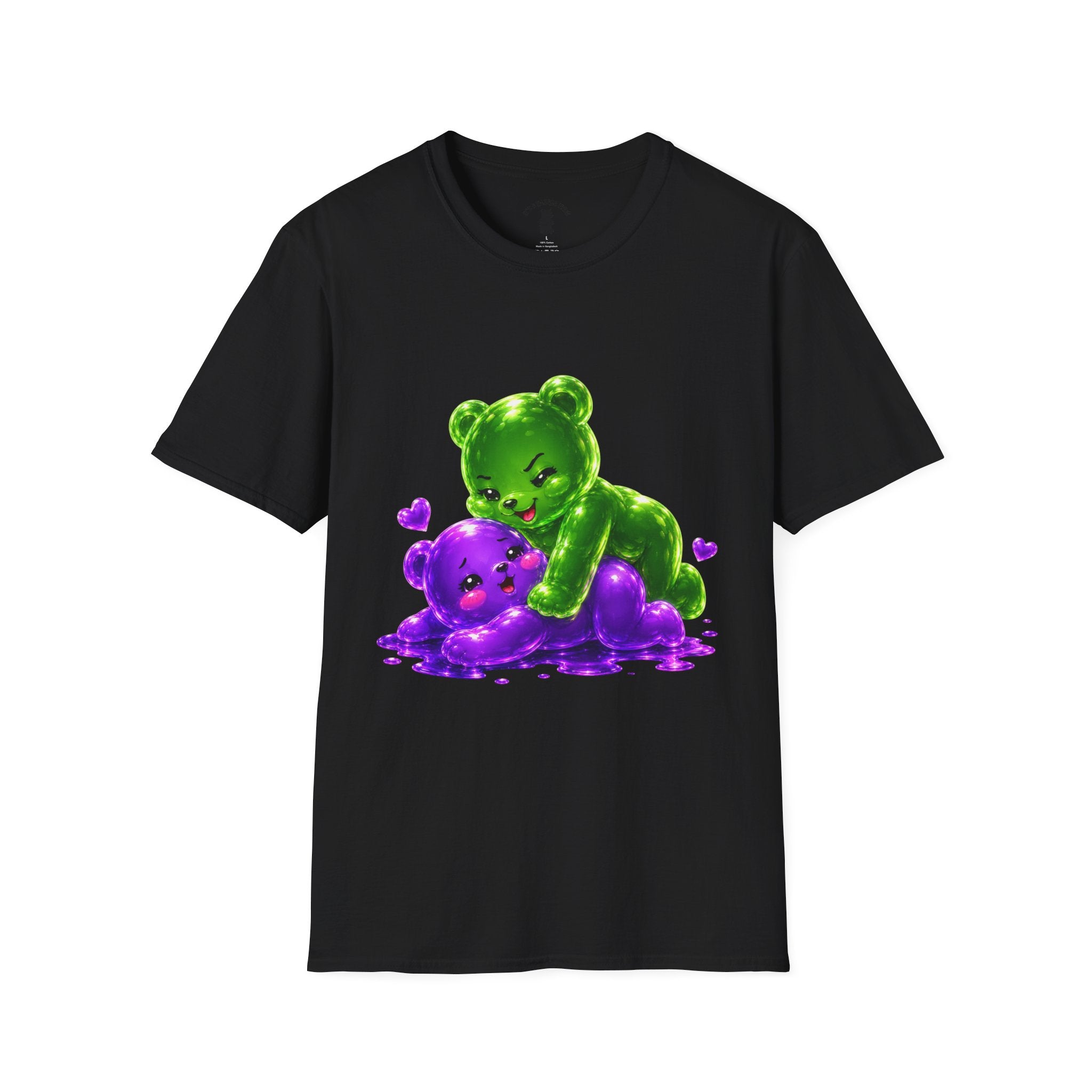 Wrestling Around, Special Neon Addition Oozy Bear Gummy Couple- Graphic Shirt (Adults Only)
