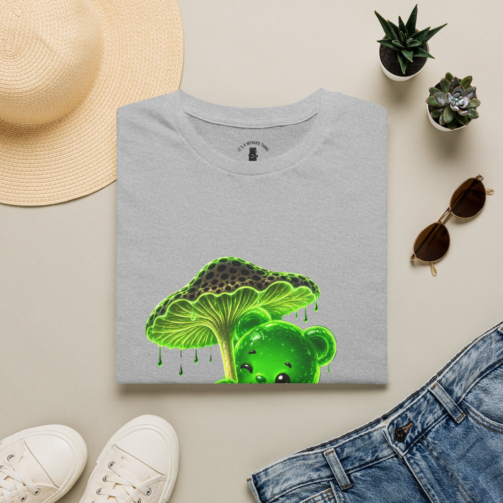 Glowing Green Neon Mushroom Special Addition, Oozy Bear Friend- Graphic Shirt