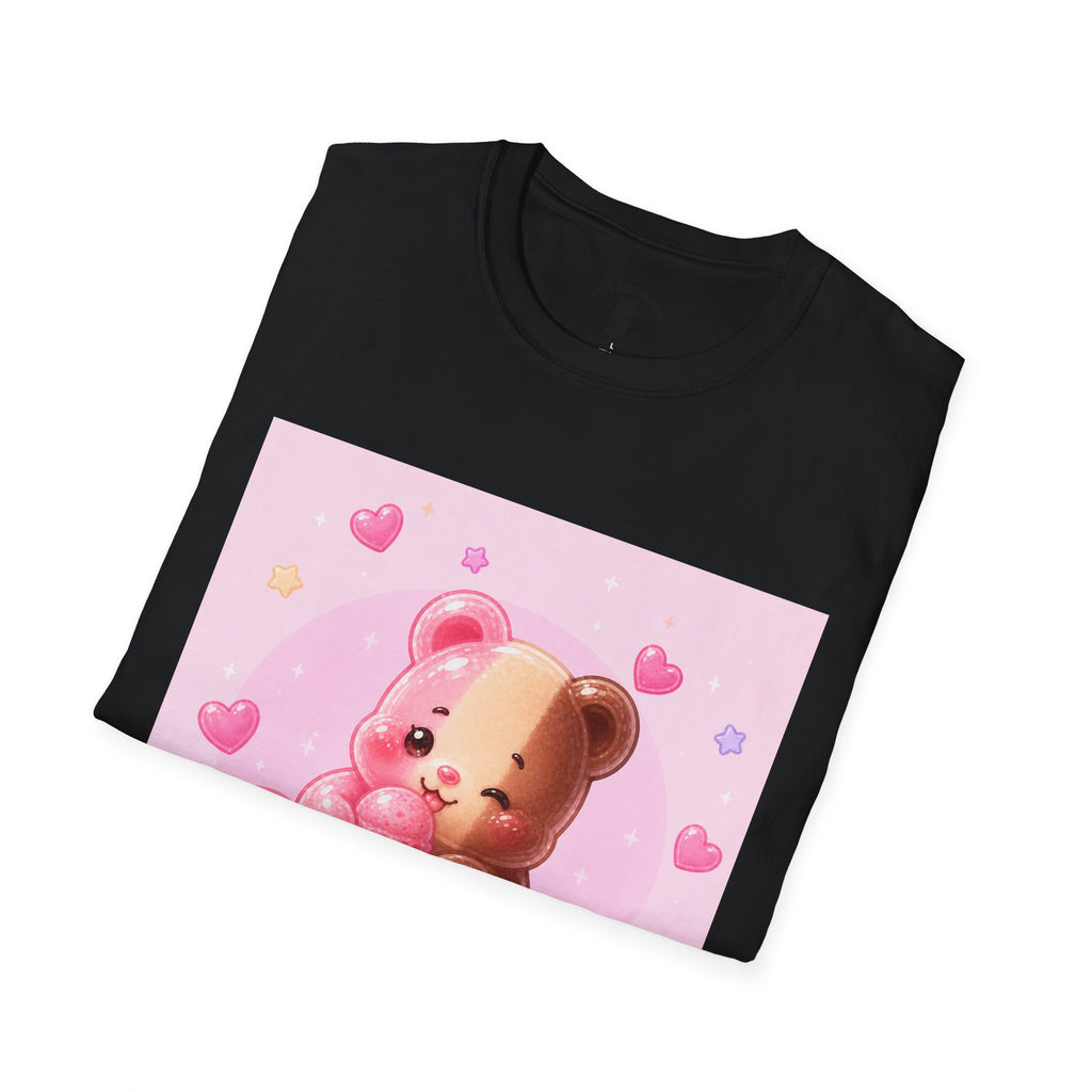 Kawaii Neapolitan Gooey Gummy Bear — Cute Heart Dessert Graphic Tee