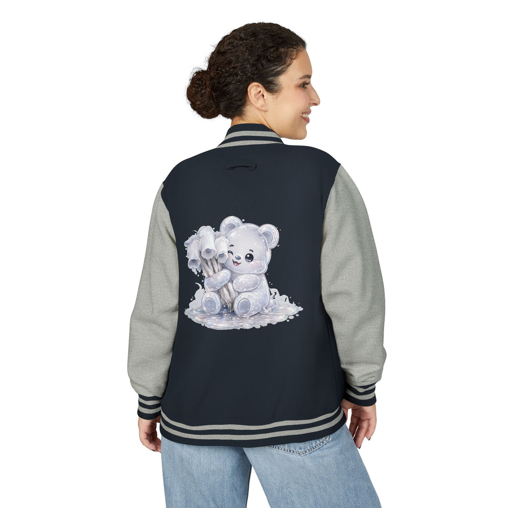 White Ghost Pipe Custer, Oozy Bears Mushroom Special- Letterman Graphic Jacket