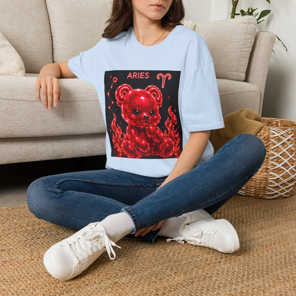 Aries Zodiac Oozy Bear Friend Astrology Special Addition- Graphic Shirt