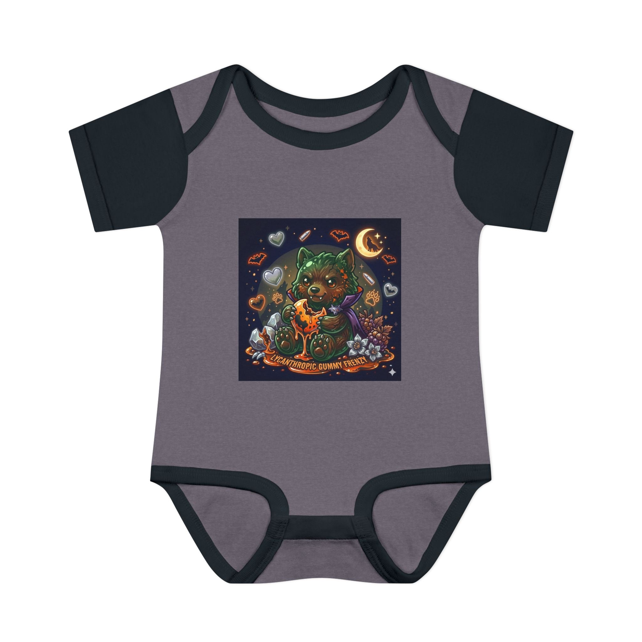 Baby Bodysuit — Cute Halloween Werewolf Gooey Bear