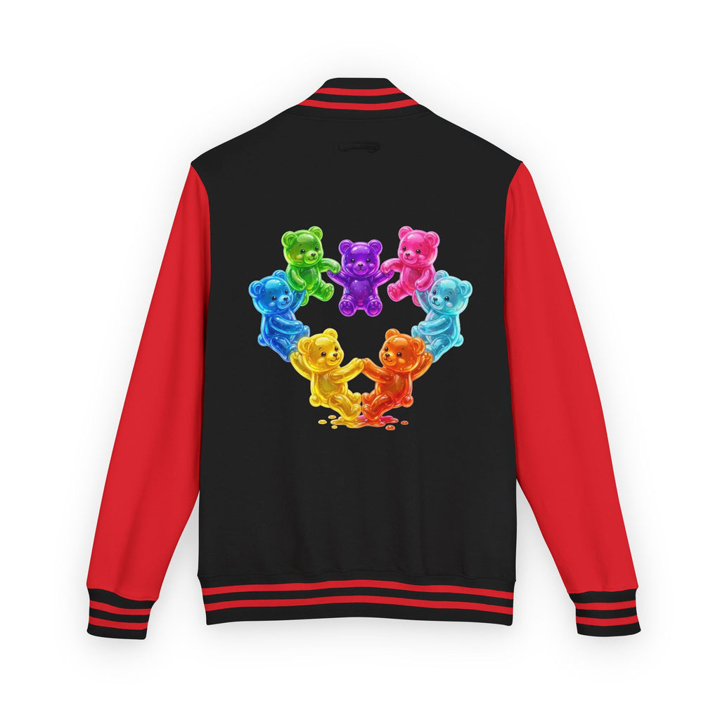 Rainbow Oozy Gummy Bear Heart Special Addition- Lettermen Graphic Jacket