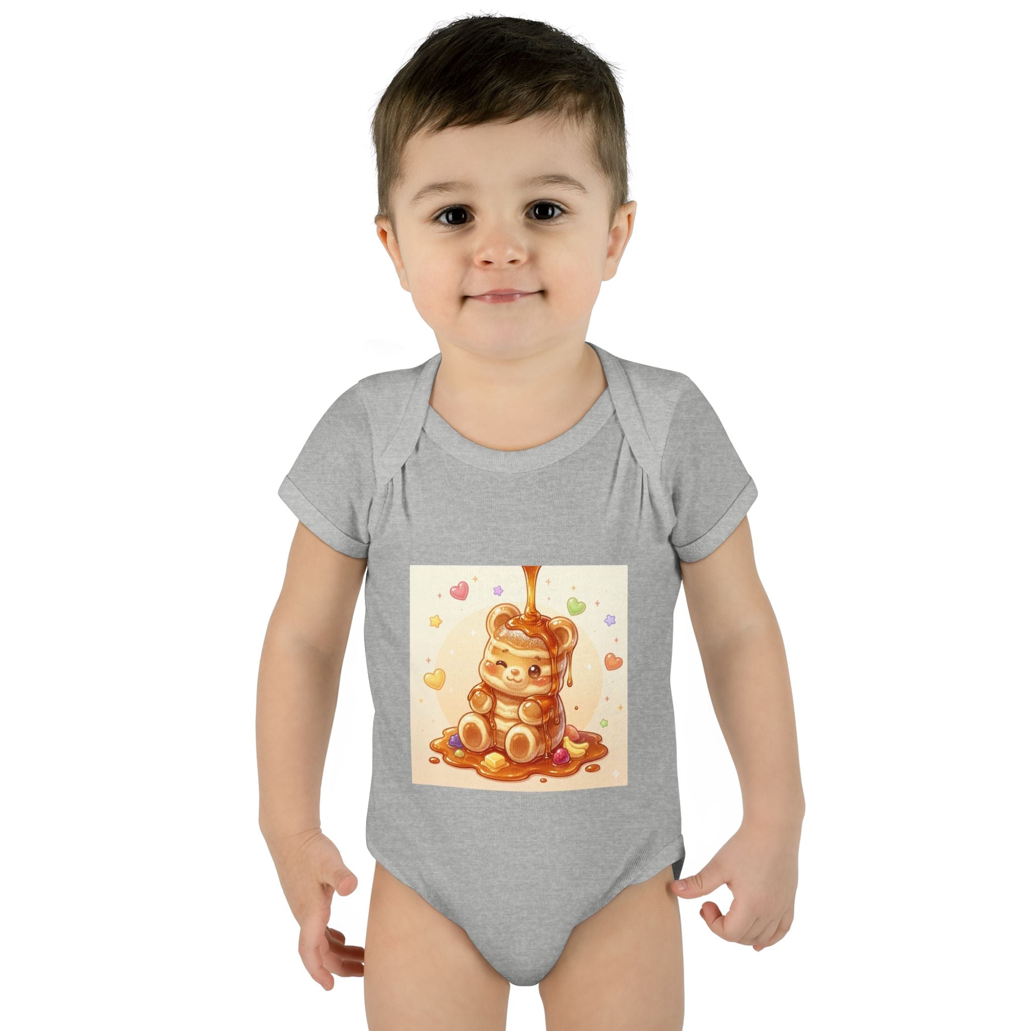 Fluffy Gooey Pancake Gummy Bear Baby Bodysuit — Cute Gummy bear Infant Onesie