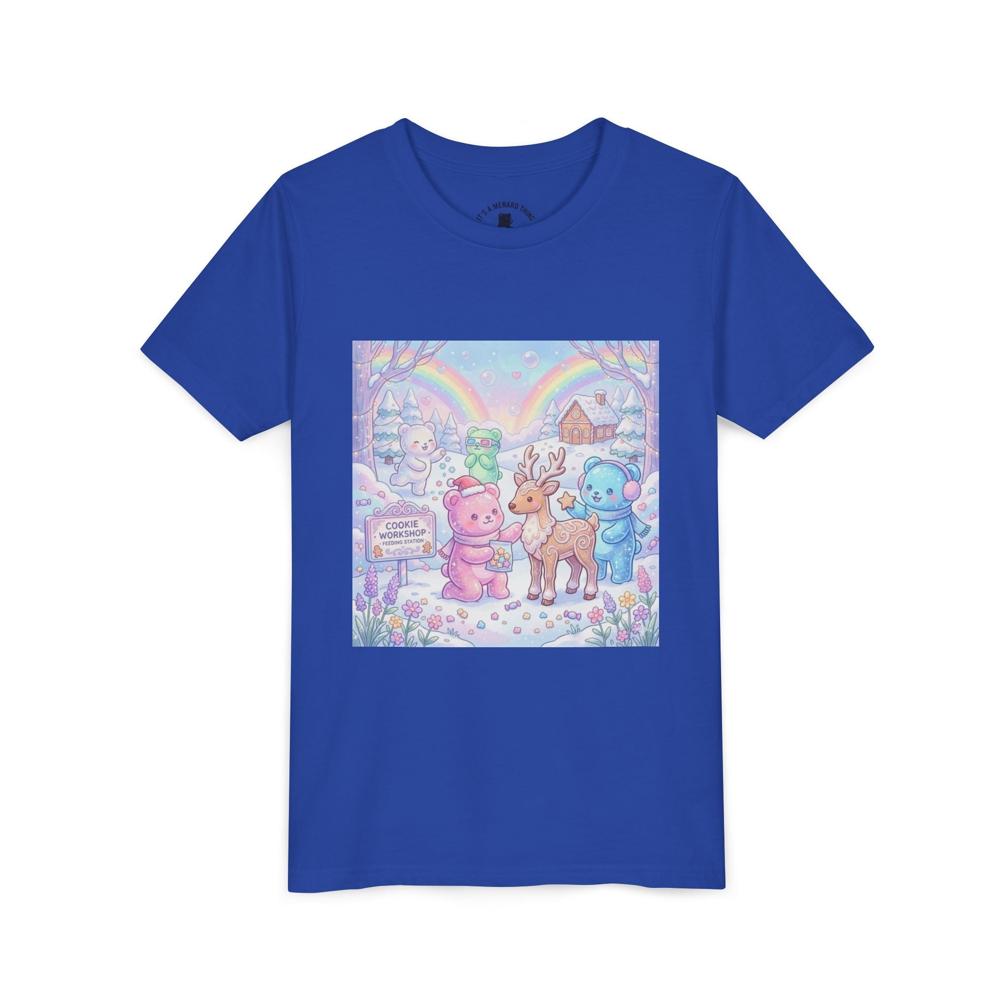 Gooey Gummies Feed Reindeer Graphic Youth Shirt
