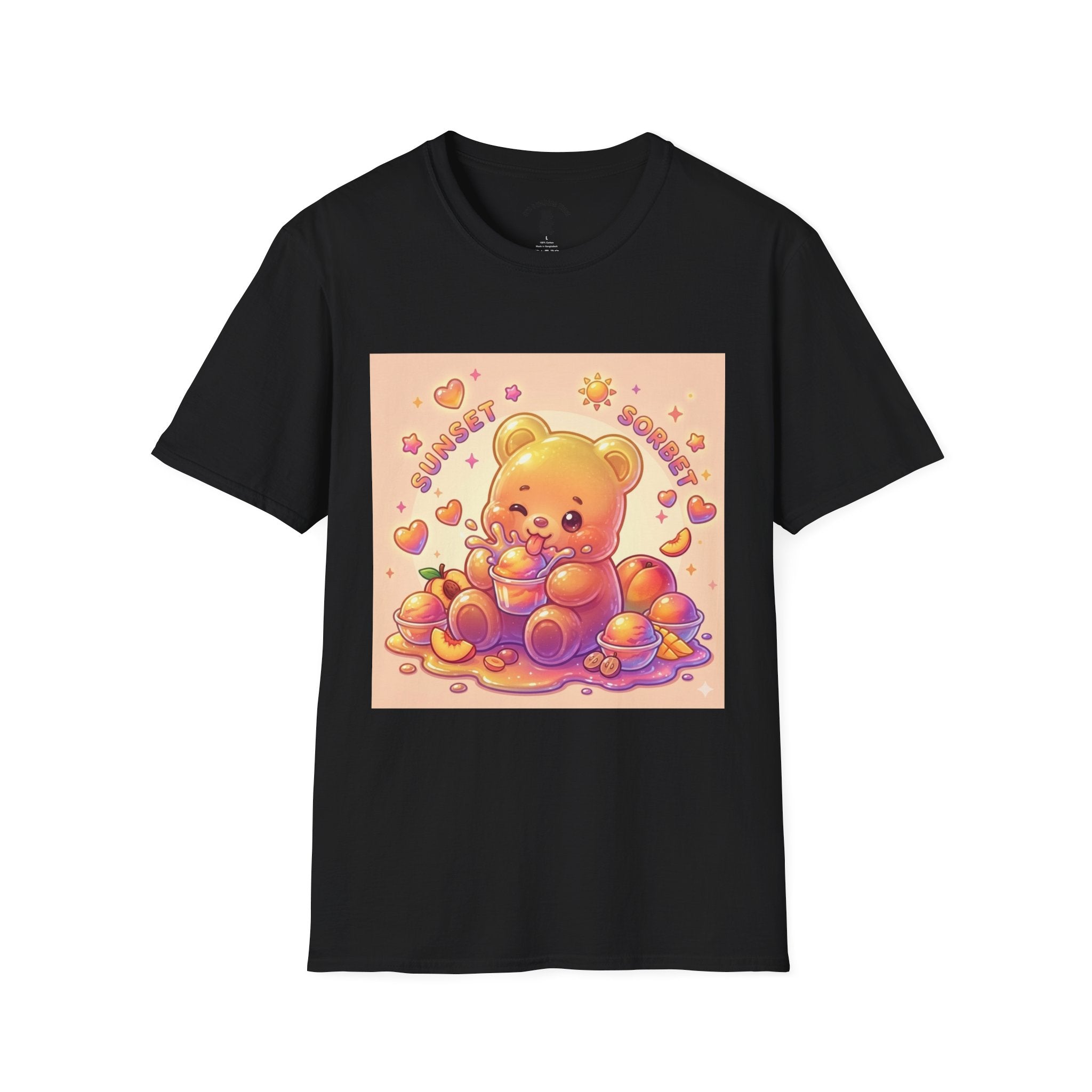 Cute Sunny Sunrise Sorbet Gooey Gummy Bear T-Shirt — Kawaii Graphic Tee