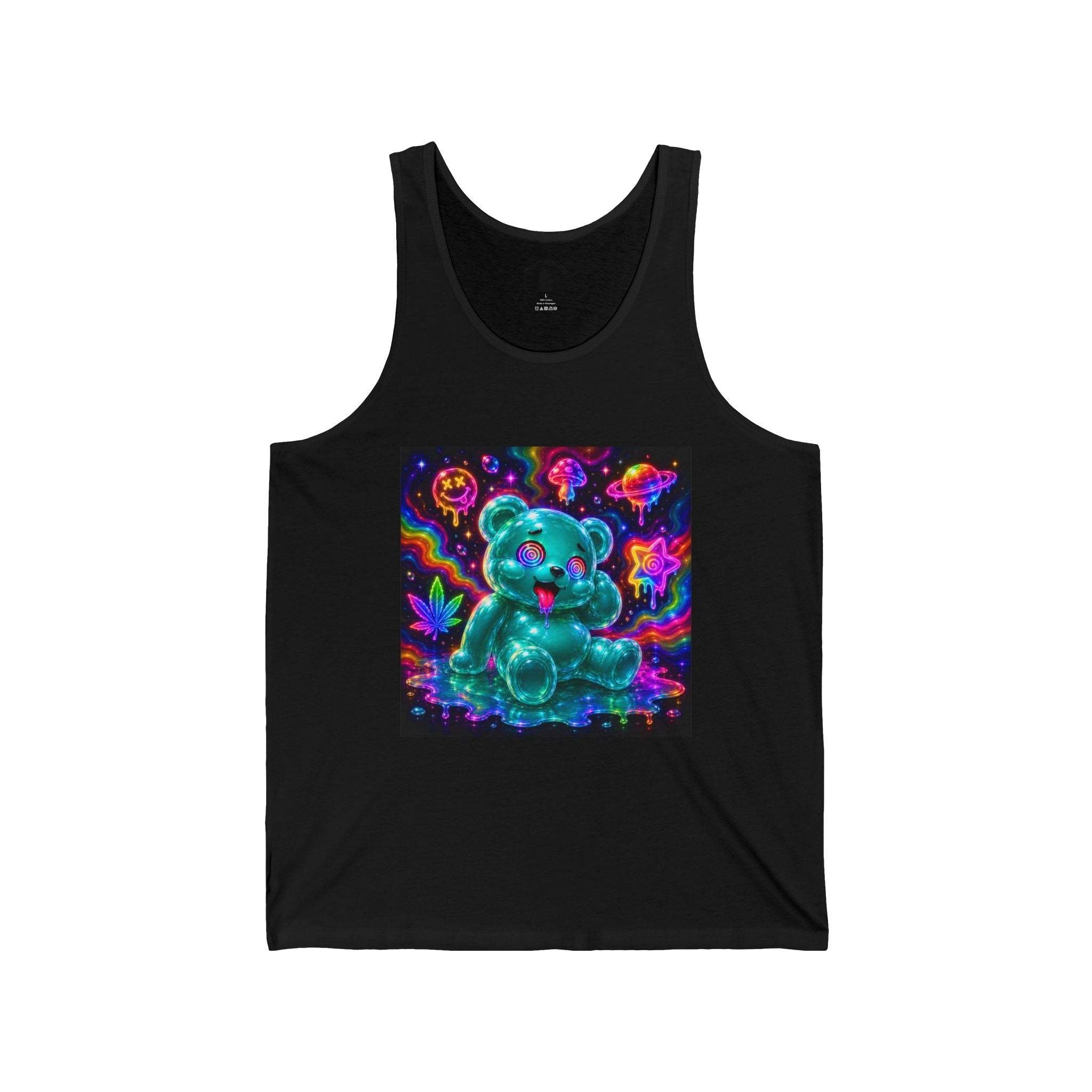Psychedelic Trip Oozy Bears Friend, Teal Gummy Special Addition- Graphic Tank Top
