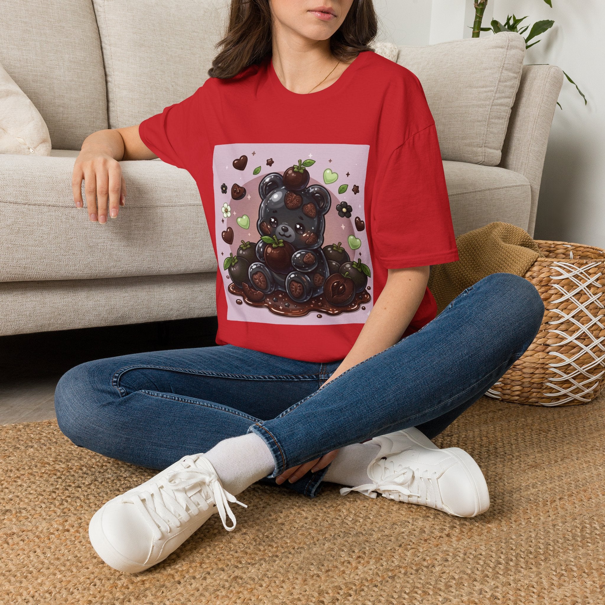 Special Black Sapote Fruit, Exotic Oozy Gummy Bear — Kawaii Graphic Shirt
