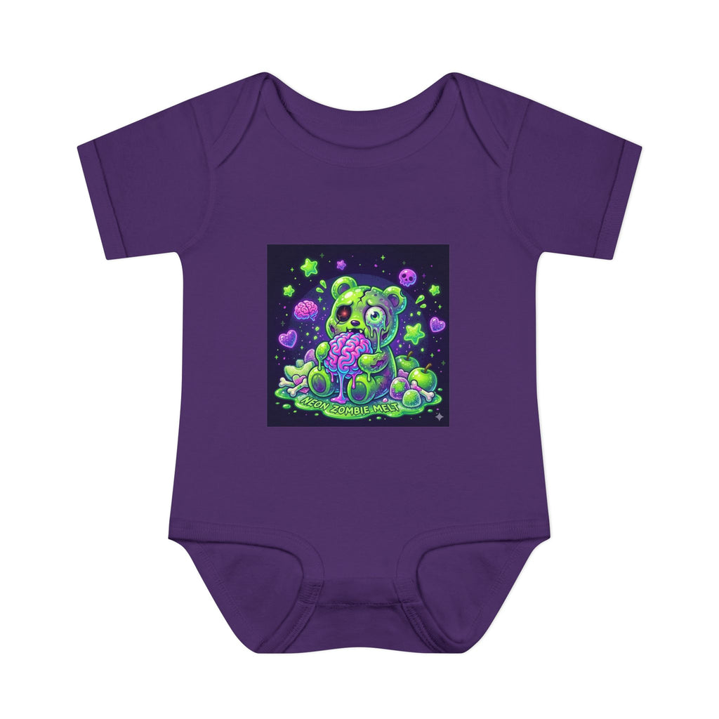 Baby Bodysuit — Neon Zombie Halloween Gooey Gummy Bear