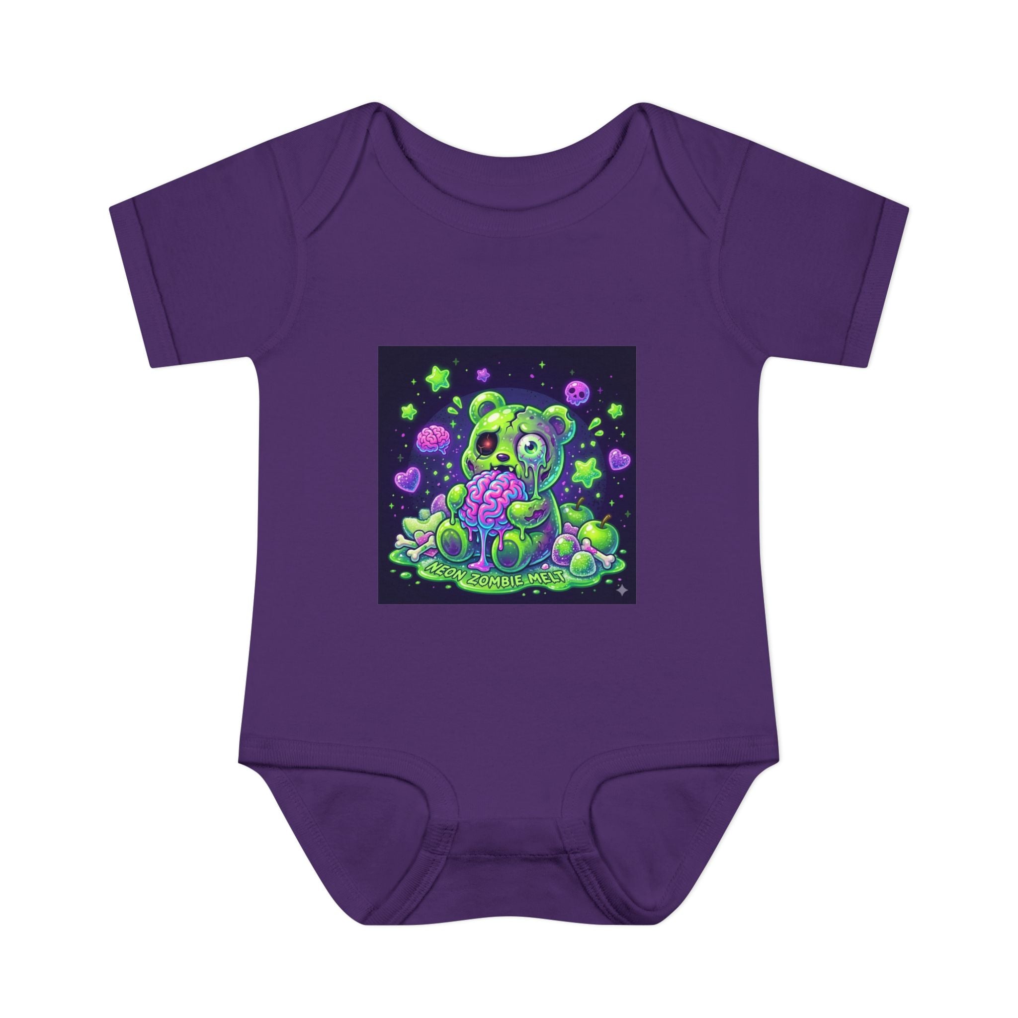 Baby Bodysuit — Neon Zombie Halloween Gooey Gummy Bear