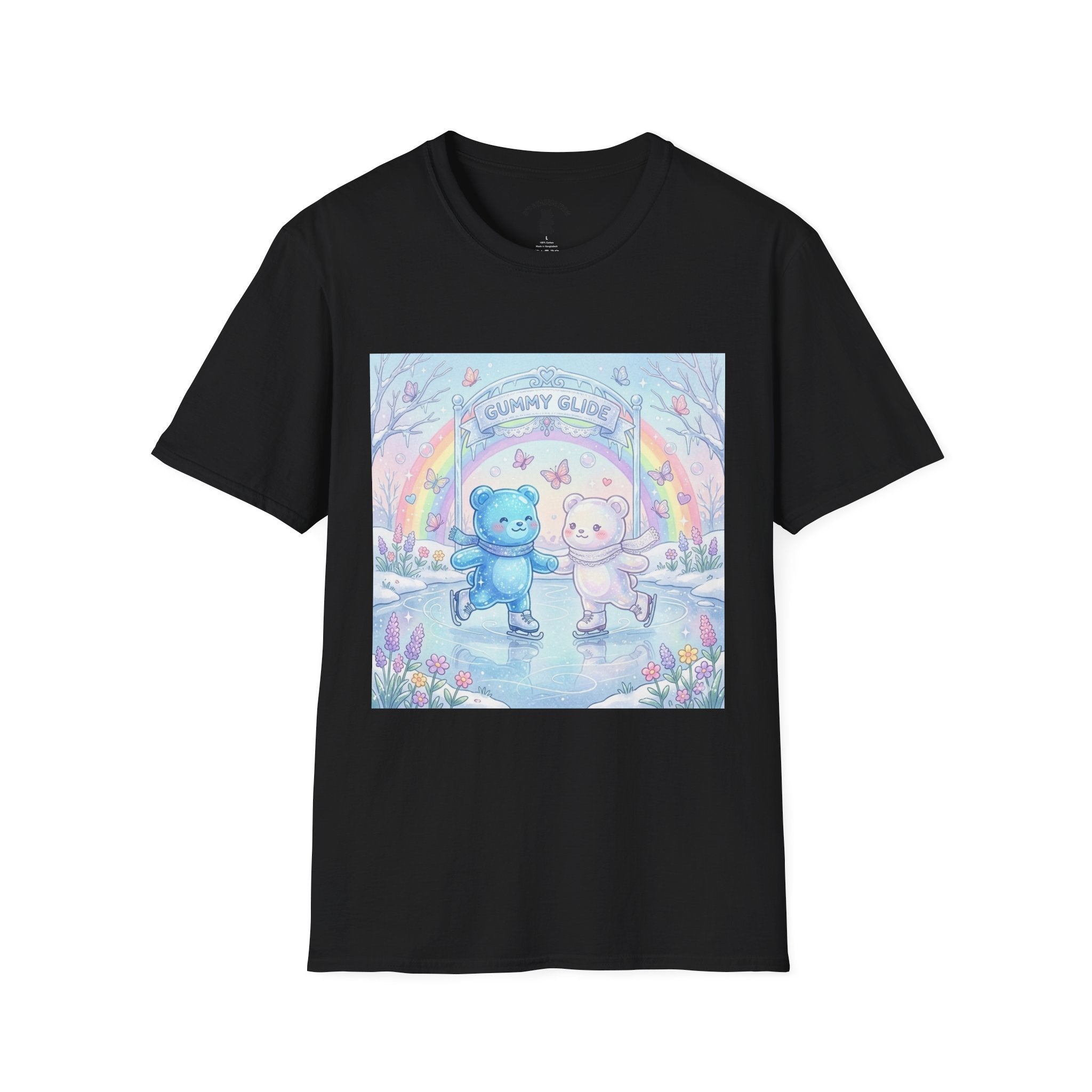 Ice Skating Romantic Adventure, Dou Gooey Gummy Bears— Kawaii Graphic T-Shirt
