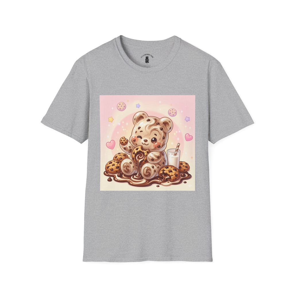 Cookies and Milk, Fudge Gooey Gummy Bear — Kawaii Graphic T-Shirt