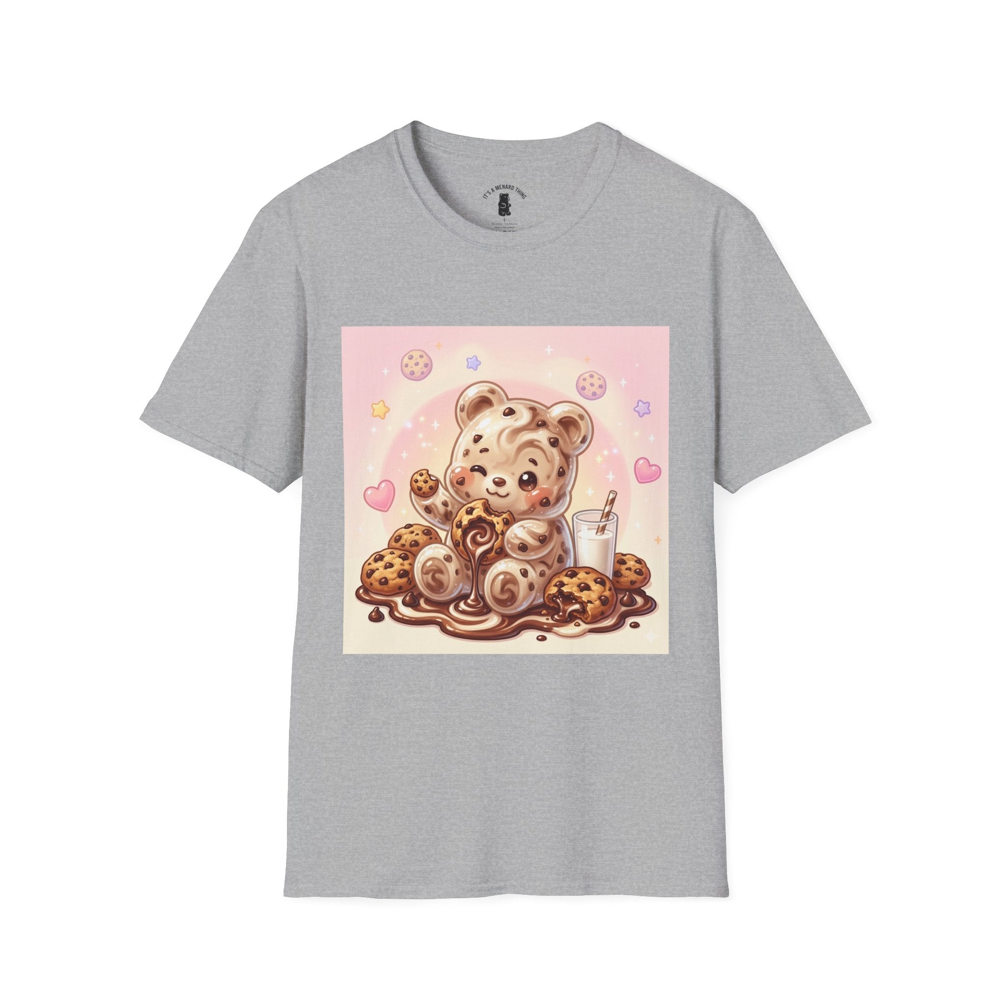 Cookies and Milk, Fudge Gooey Gummy Bear — Kawaii Graphic T-Shirt