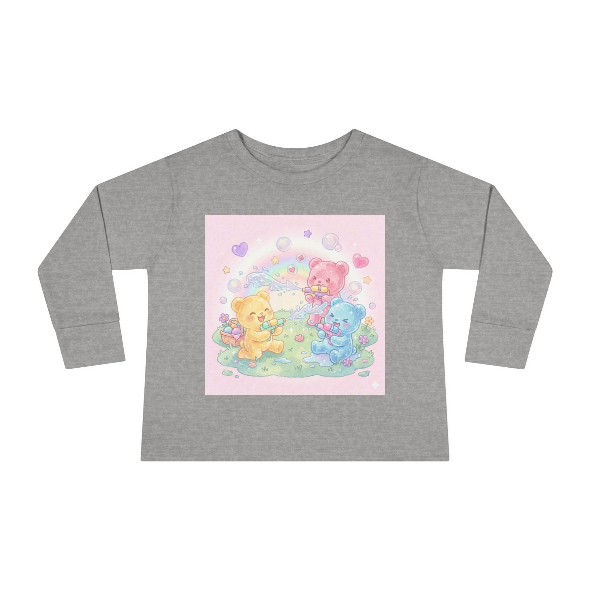 Water War Play time, Oozy Bear Group Gummy Friends- Graphic Long Sleeve Shirt