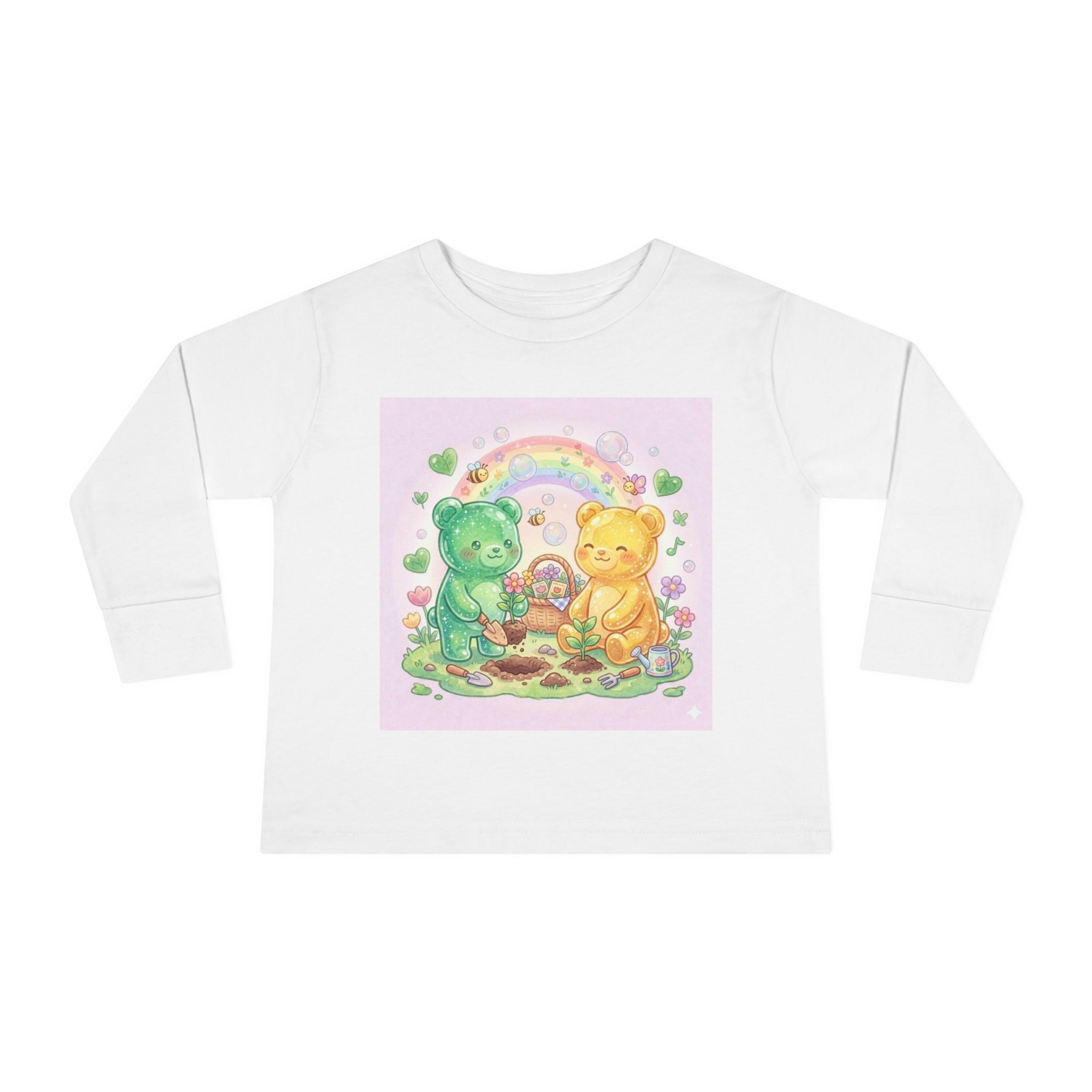Let's Build a Garden, Oozy Bear Friends Gummy Duo- Graphic Long Sleeve Shirt