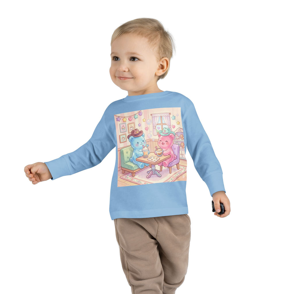 Cowboy Coffee Break, Oozy Bear Duo Friends- Graphic Long Sleeve Shirt