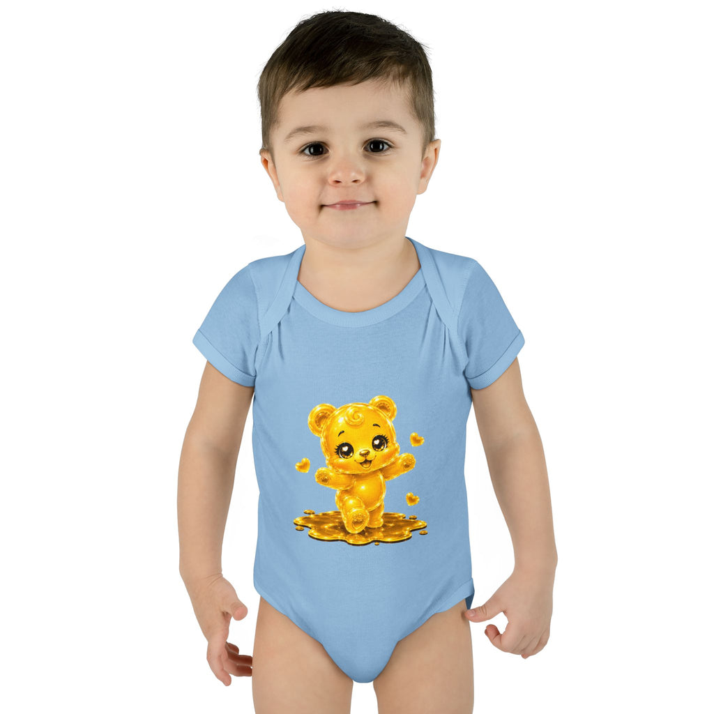Baby Golden Oozy Gummy Bears First Steps, Cutie Addition- Graphic Onesie
