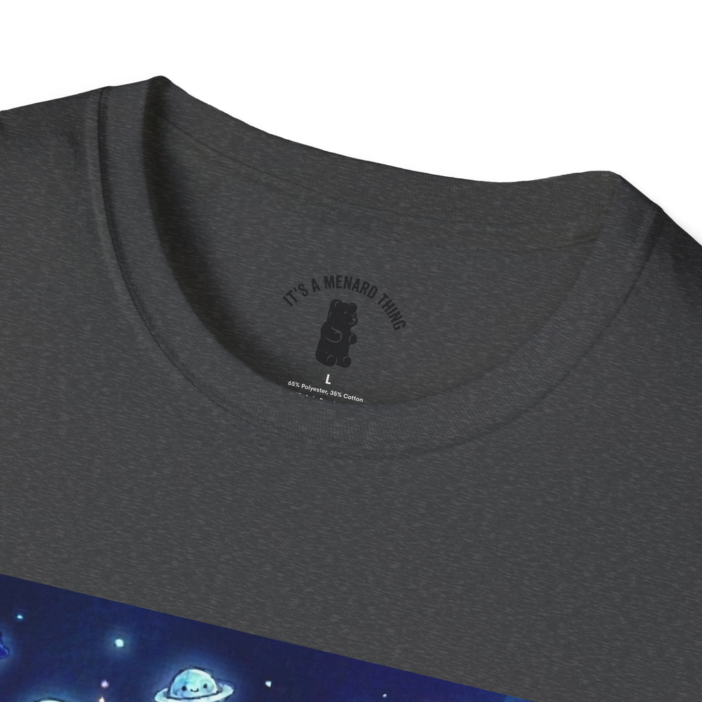 Floating By Uranus, Blue Crystal Gooey Gummy Bear- Kawaii Graphic T-Shirt