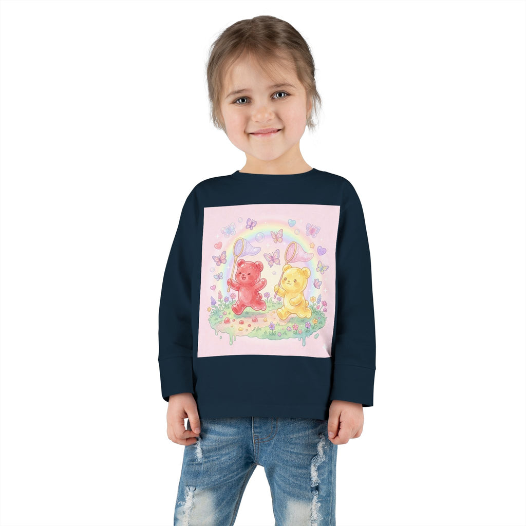 Catchin Butterflies, Oozy Bear Duo Friends- Graphic Long Sleeve Shirt