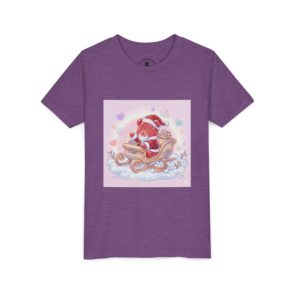 Cute Gooey Gummy Red Santa in Sleigh Holiday Shirt