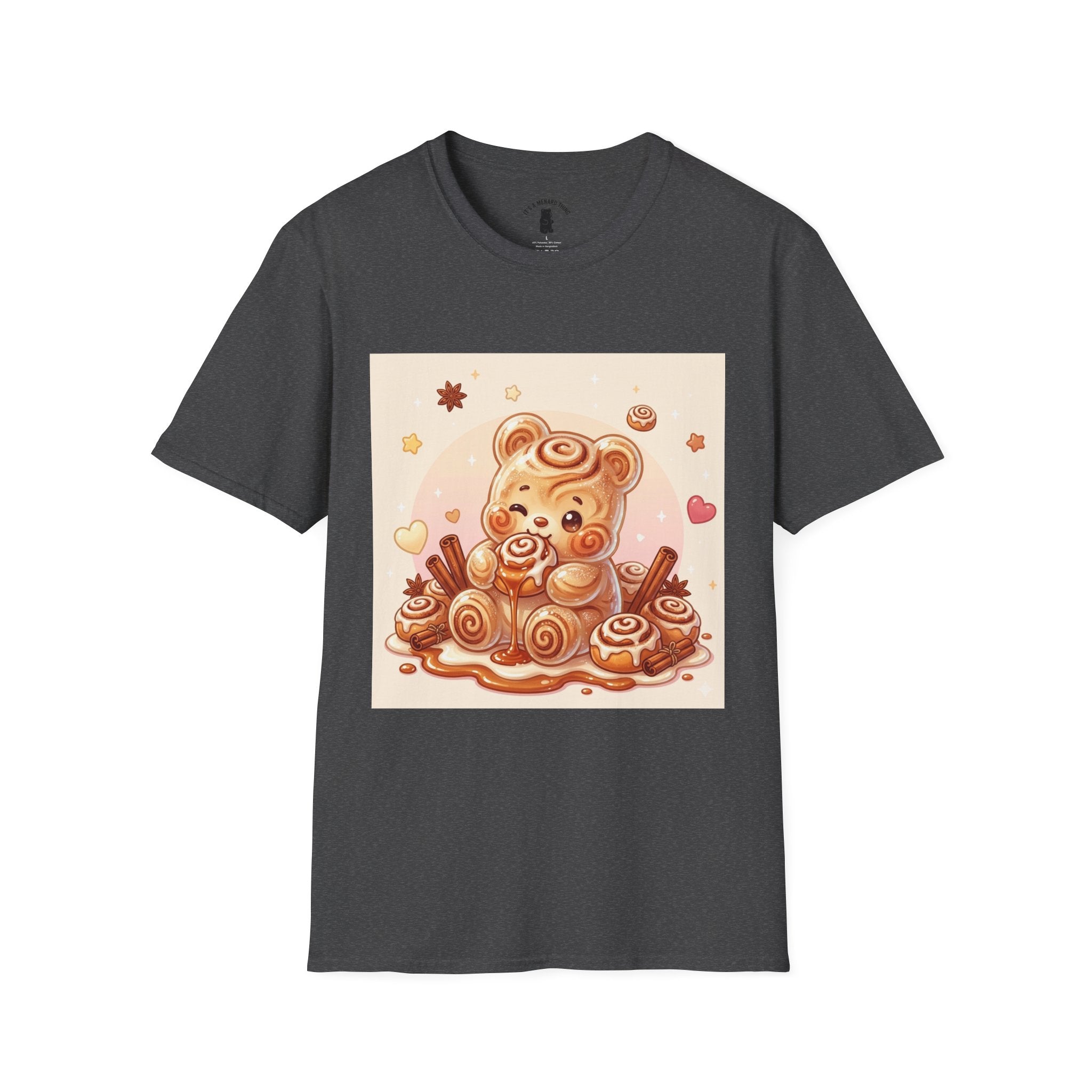 Warm Fresh Baked Cinnamon Rolls, Frosted Gooey Gummy Bears — Cute Cozy Graphic Tee