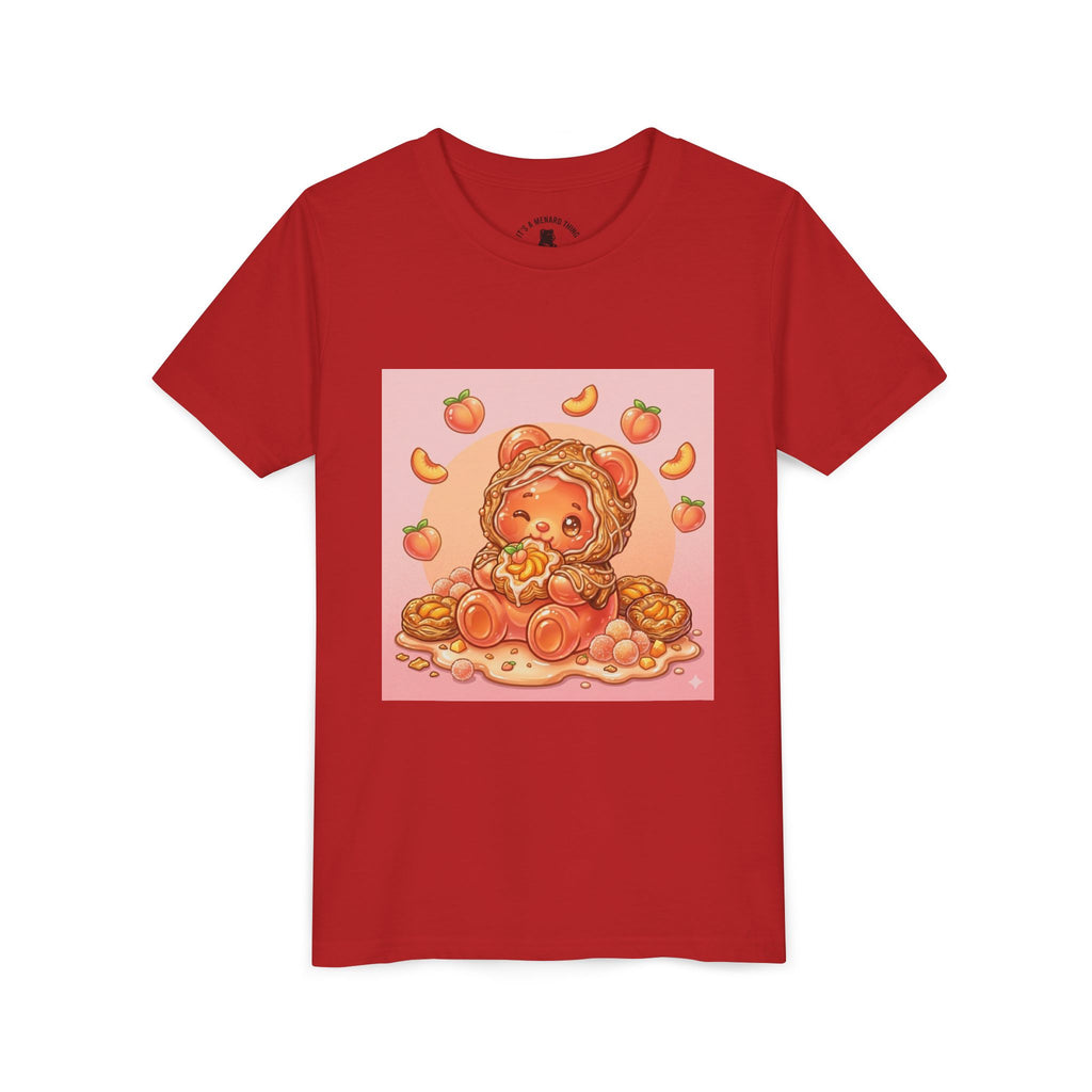 Peach Danish Bear Graphic Shirt for Kids
