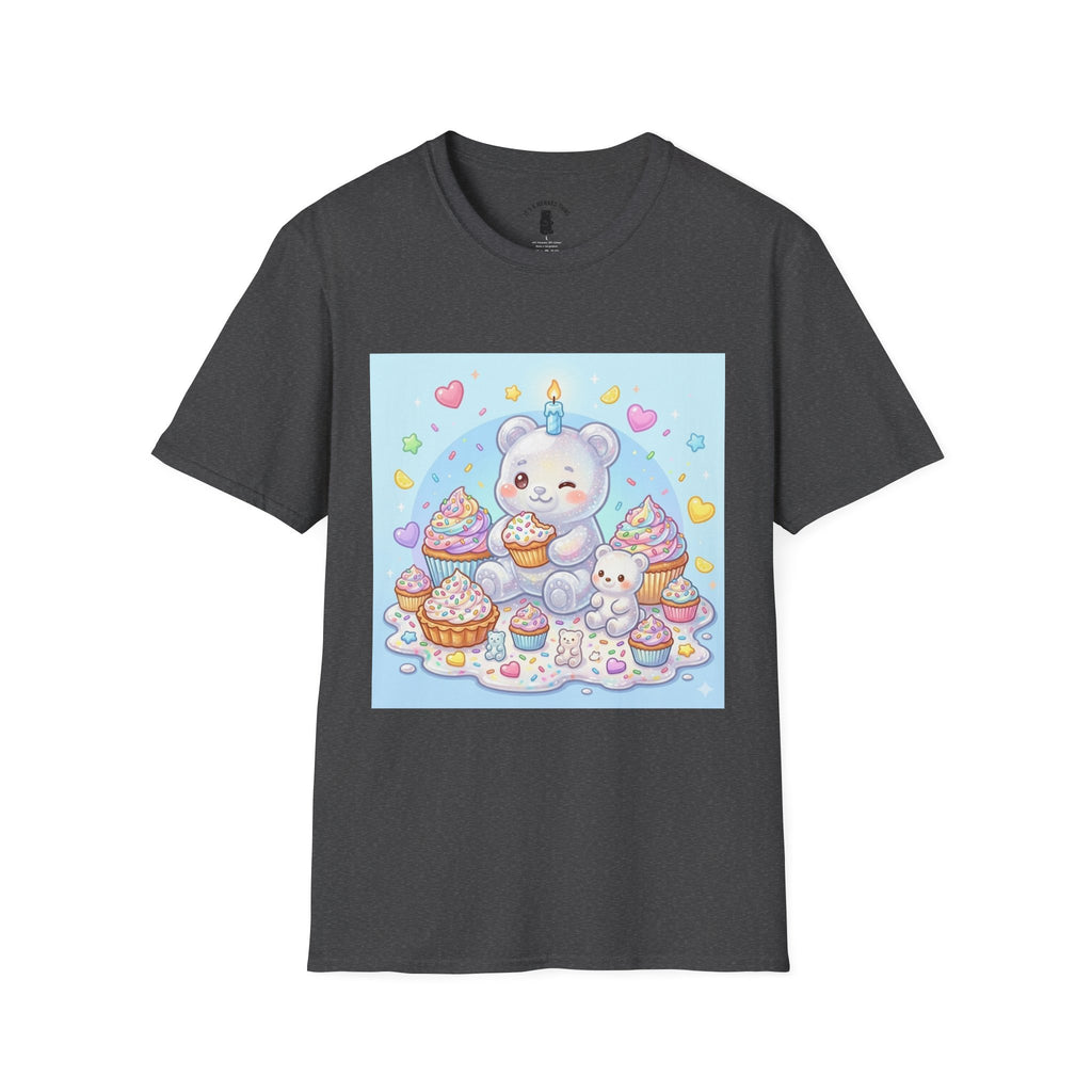 Birthday Cake and Party Gooey Gummy Bear— Kawaii Graphic T-Shirt