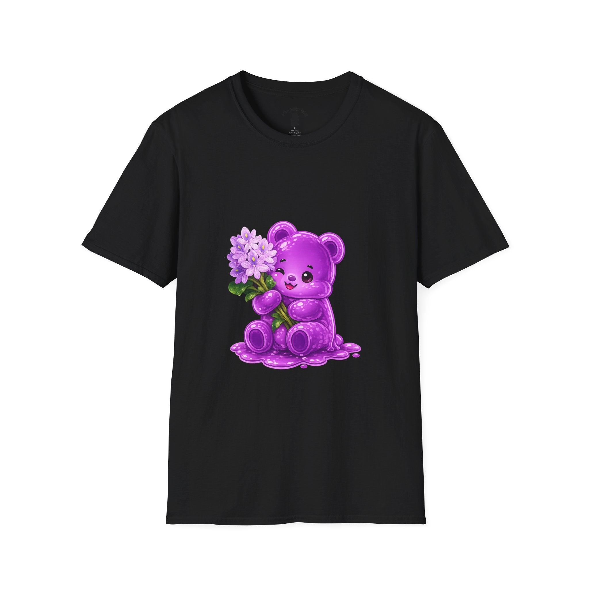 Purple Flower Cluster, Oozy Bear Friend Flower Addition- Graphic Shirt