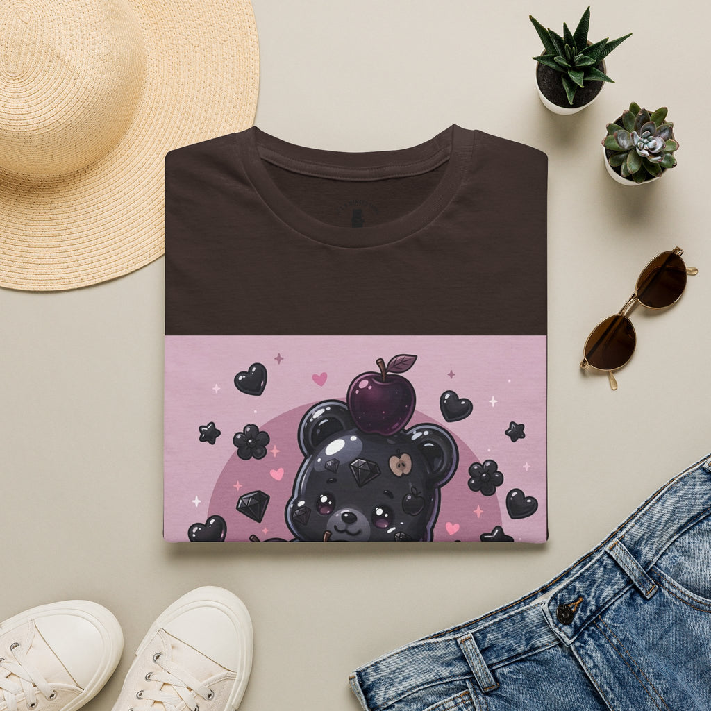 Black Diamond Special Exotic Apple Oozy Bear Friend — Cute Fruit Bear Graphic Tee