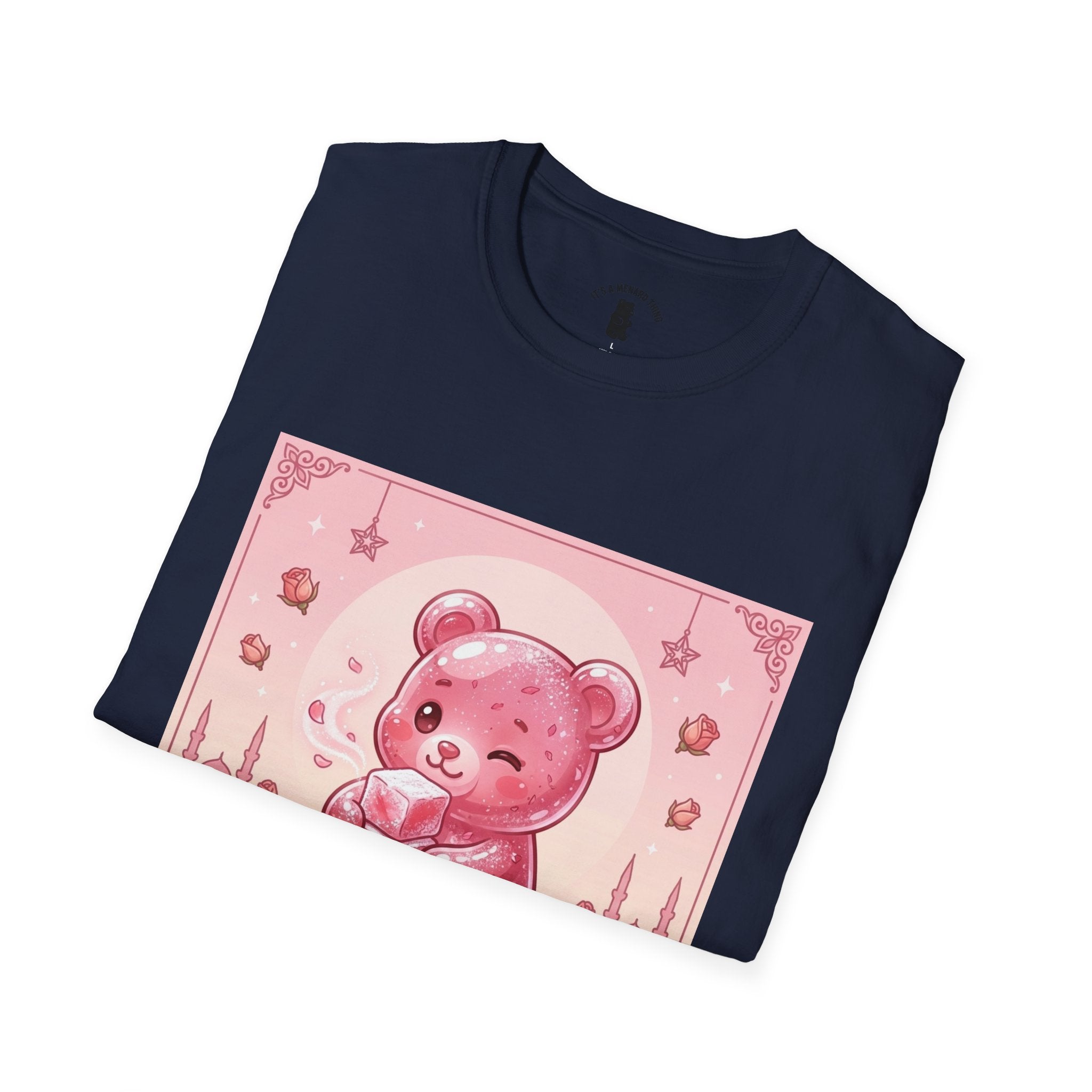 Rose Water Turkish Delight, Pink Gooey Gummy Bear— Kawaii Illustration