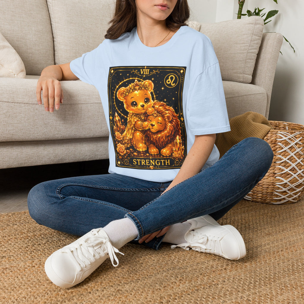 Strength Tarot Golden Lion & Oozy Bear Friend Special Addition- Graphic Shirt