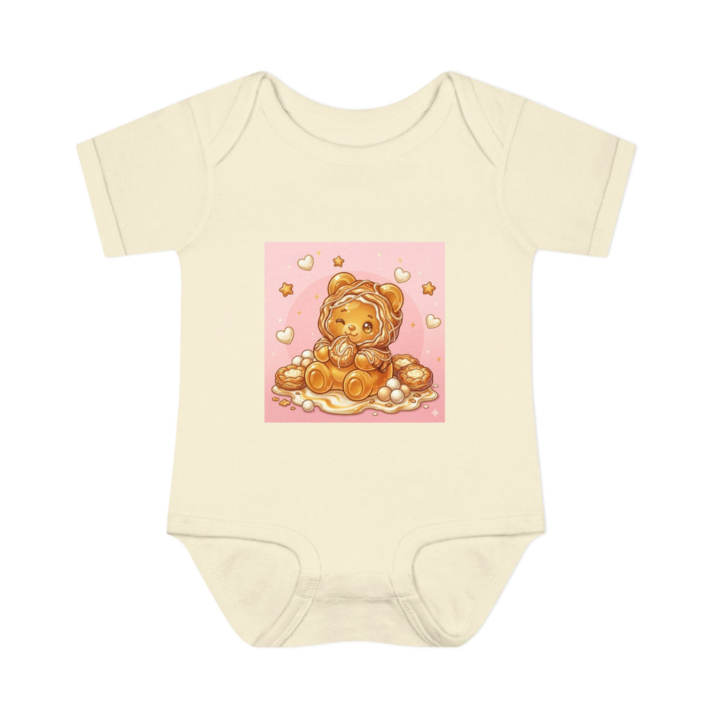 Cheese Danish Gooey Gummy bear in Puff PJs- Baby Onesie