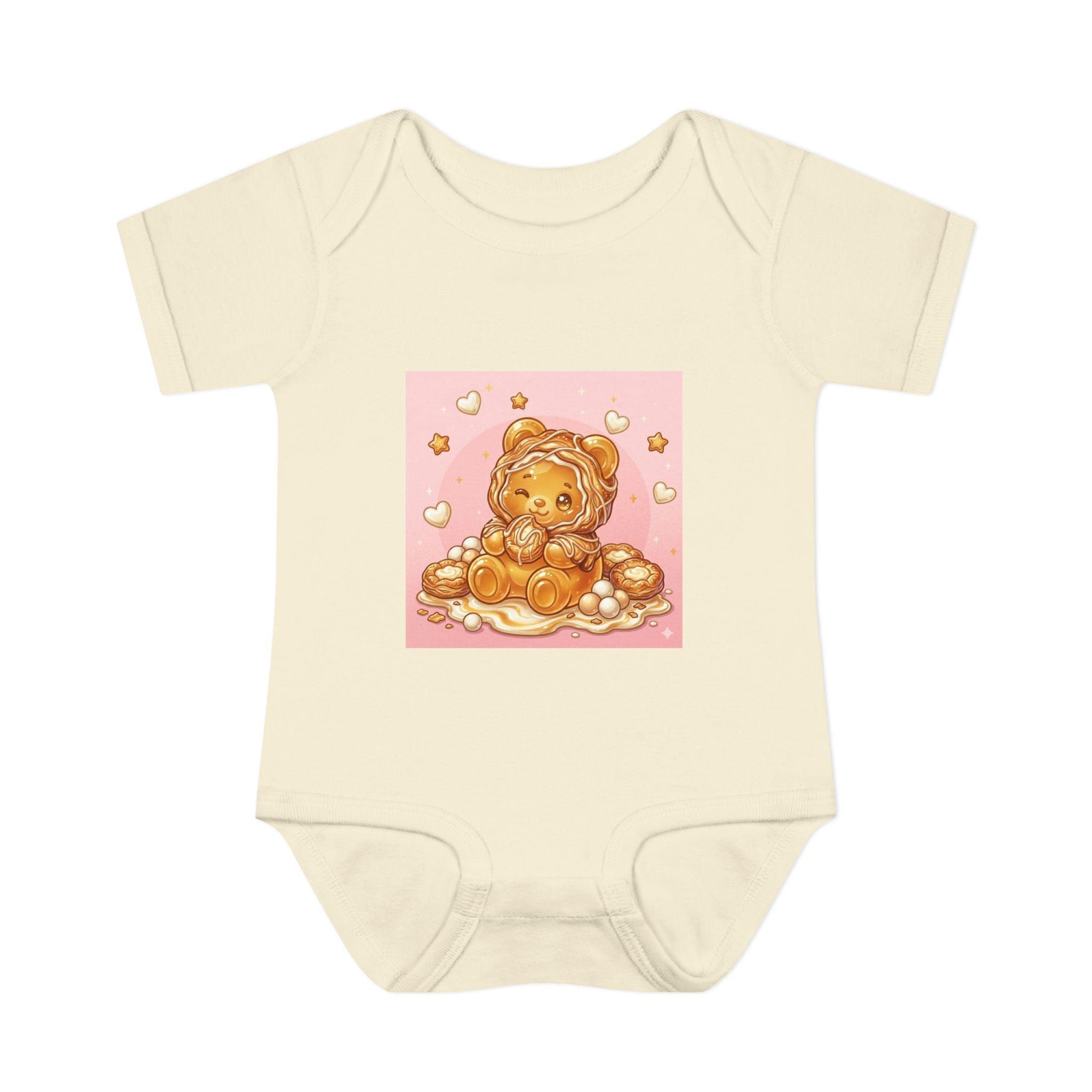 Cheese Danish Gooey Gummy bear in Puff PJs- Baby Onesie
